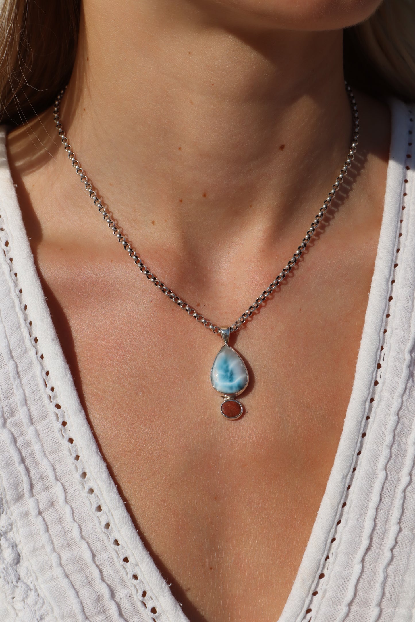 Larimar x Pebble Pendant