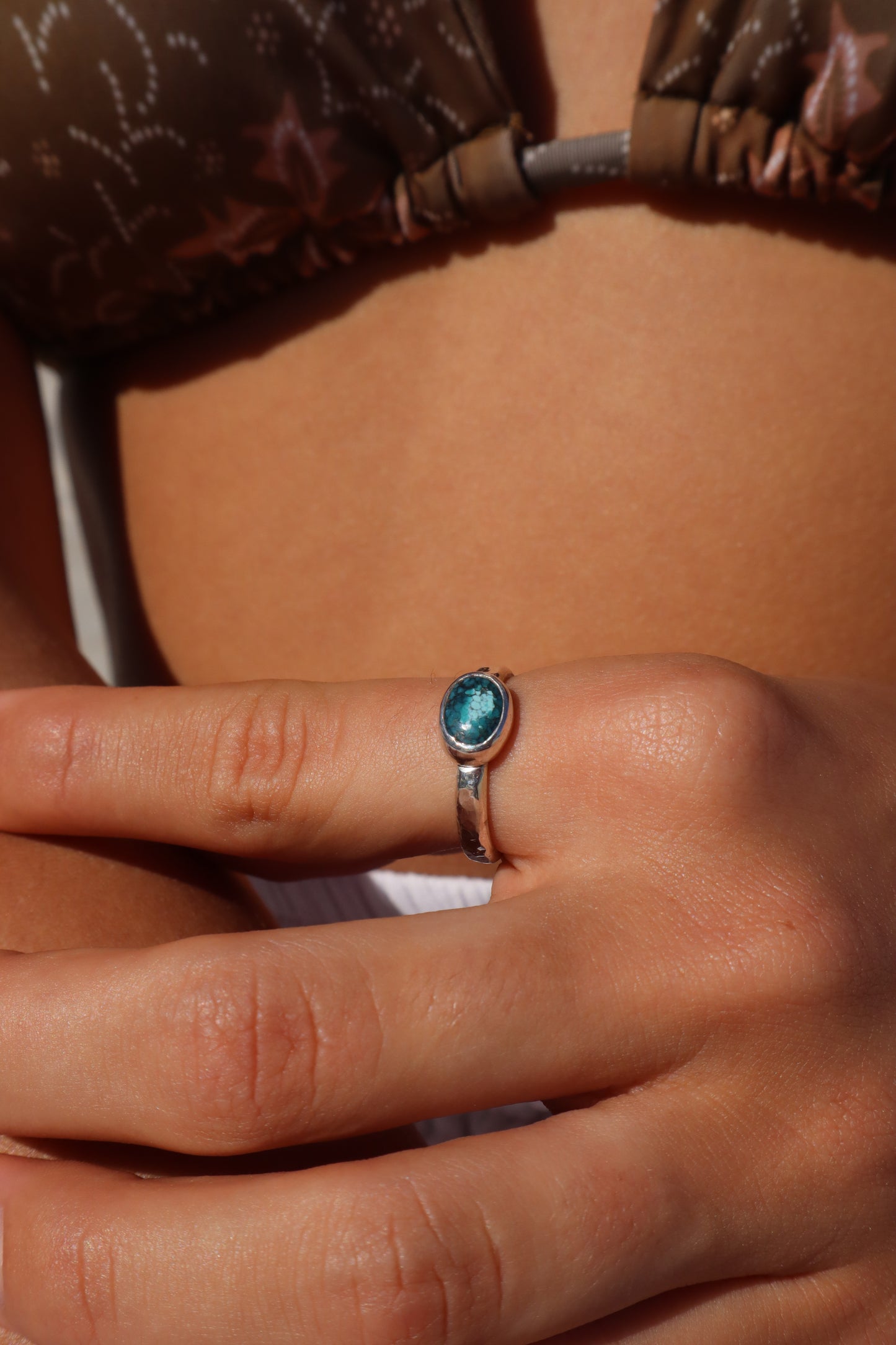 Dainty Turquoise Ring SIZE O 1/2 - 7 1/2