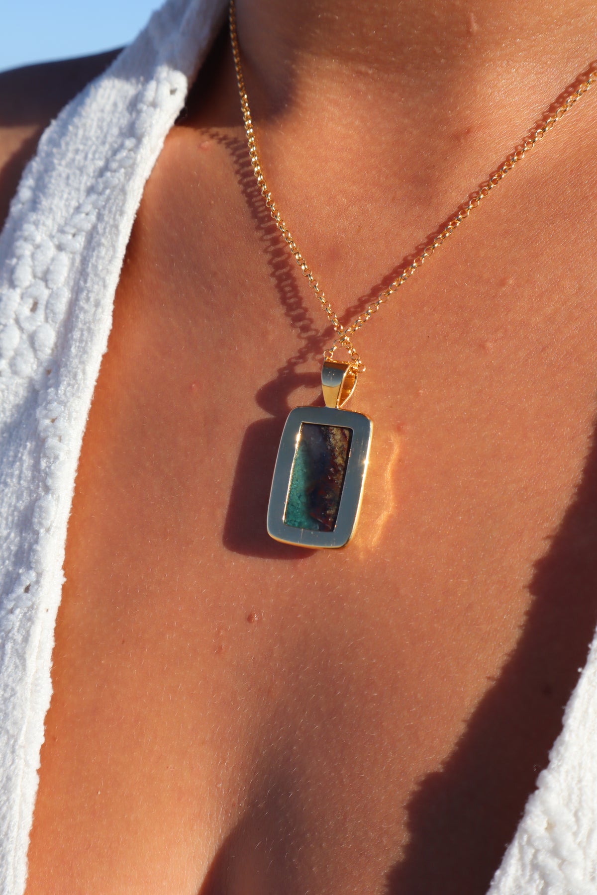 Opalised Wood Pendant