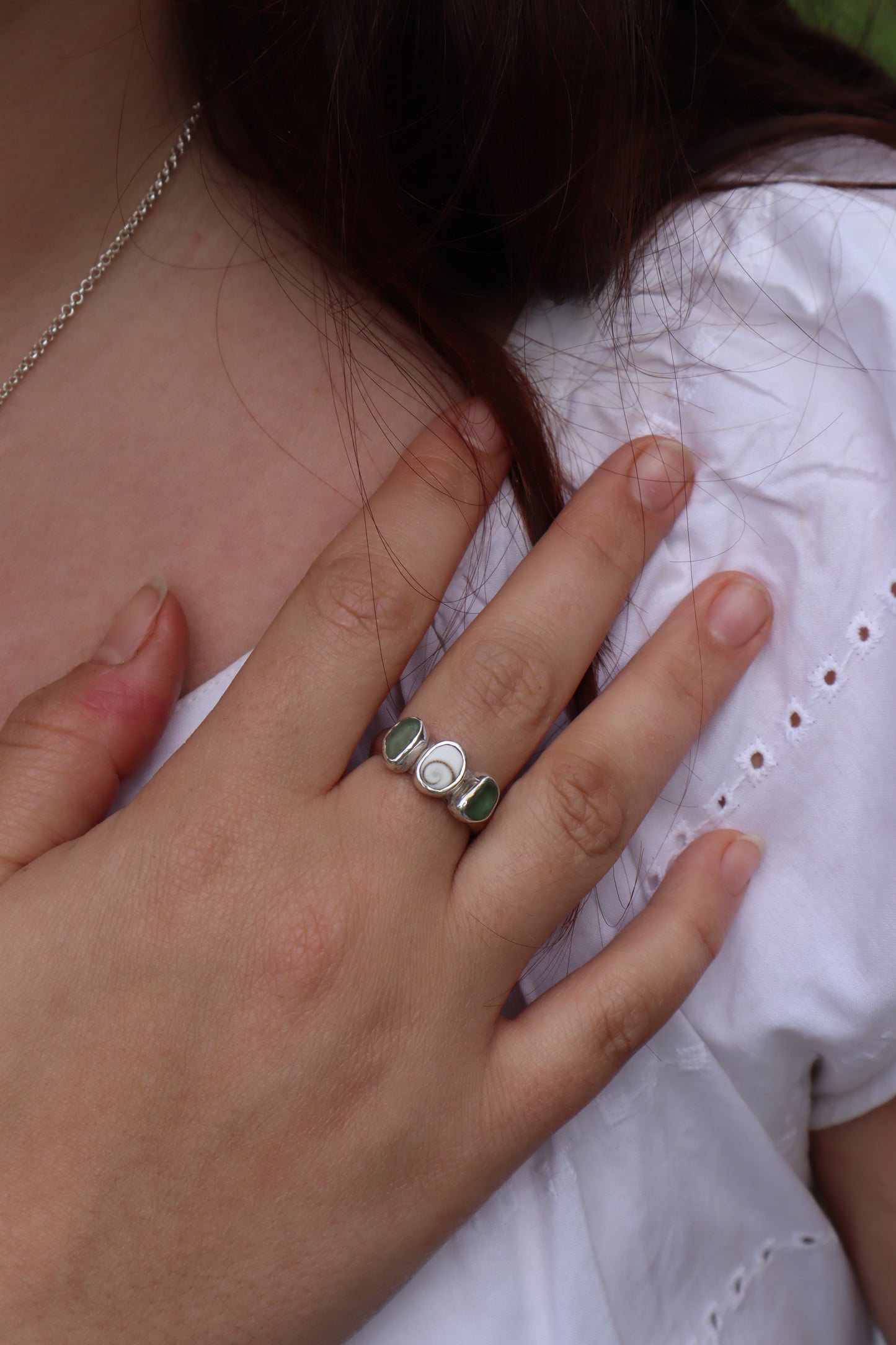 Sea Charm Ring SIZE P - 7 3/4