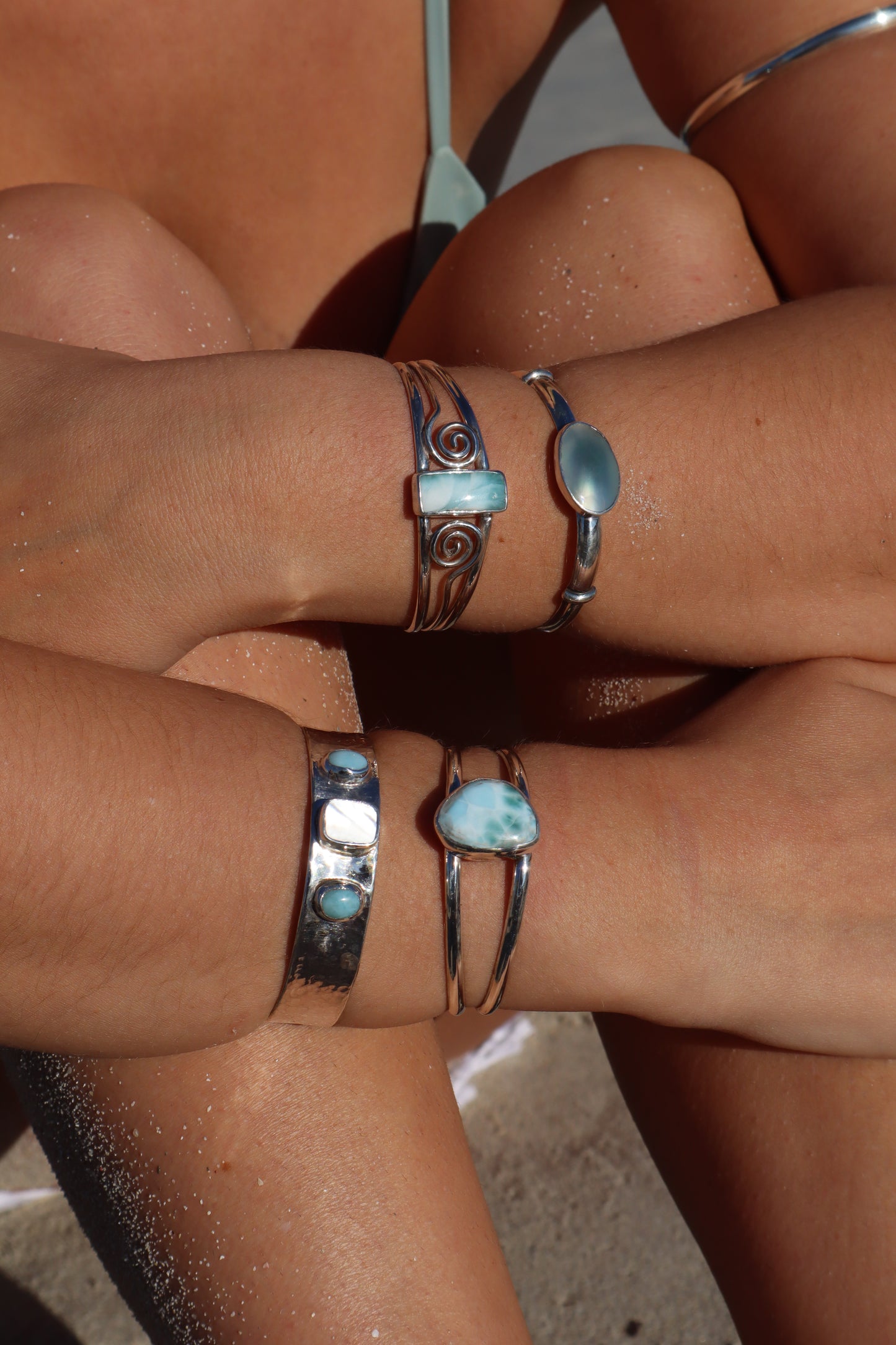 Spiral Larimar Tidal Cuff