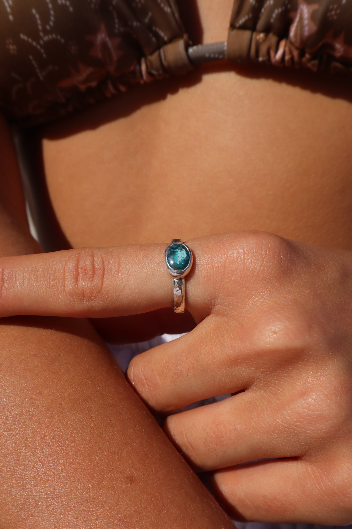Dainty Turquoise Ring SIZE O 1/2 - 7 1/2