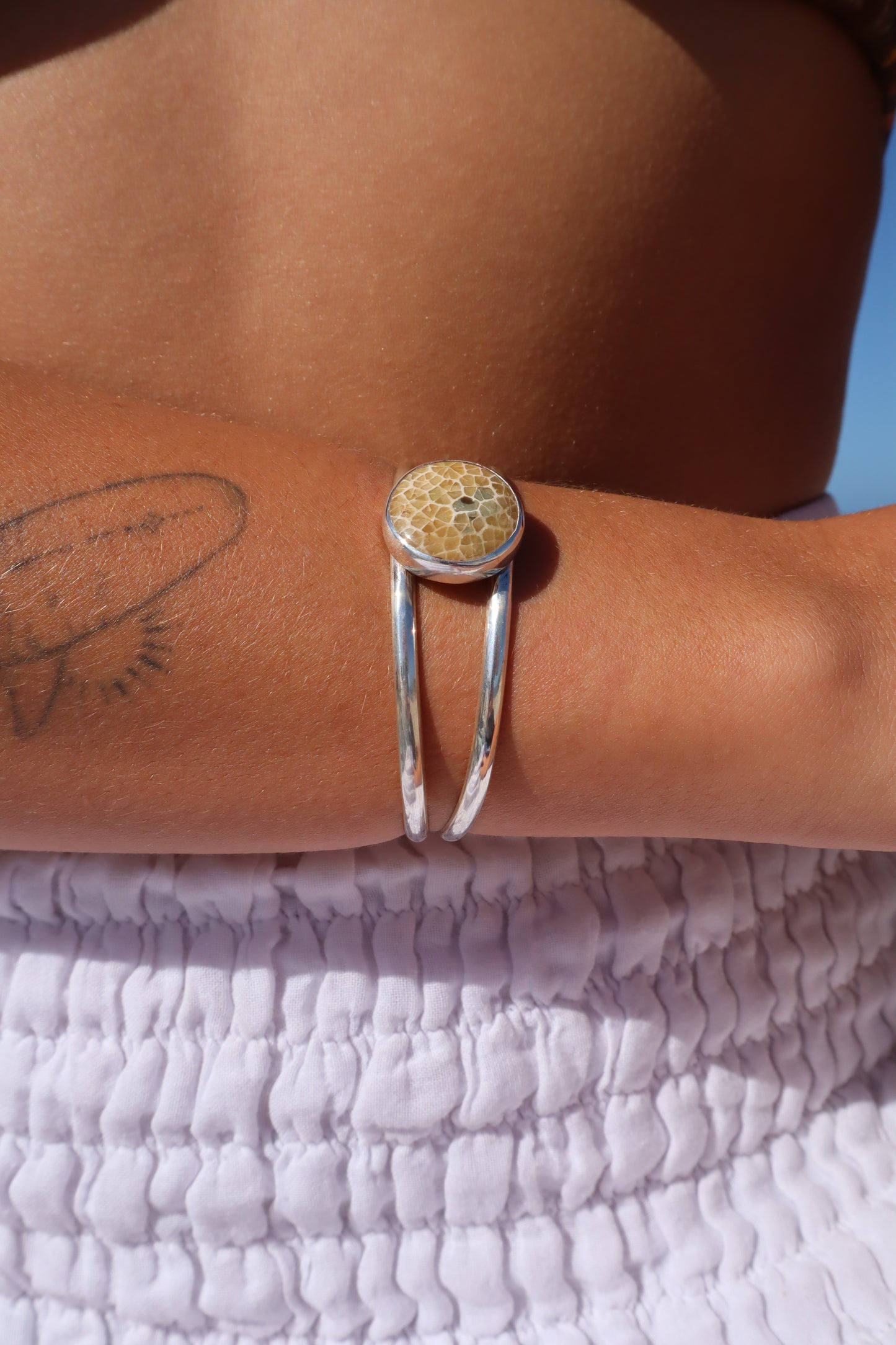 Fossilised Coral Tidal Cuff