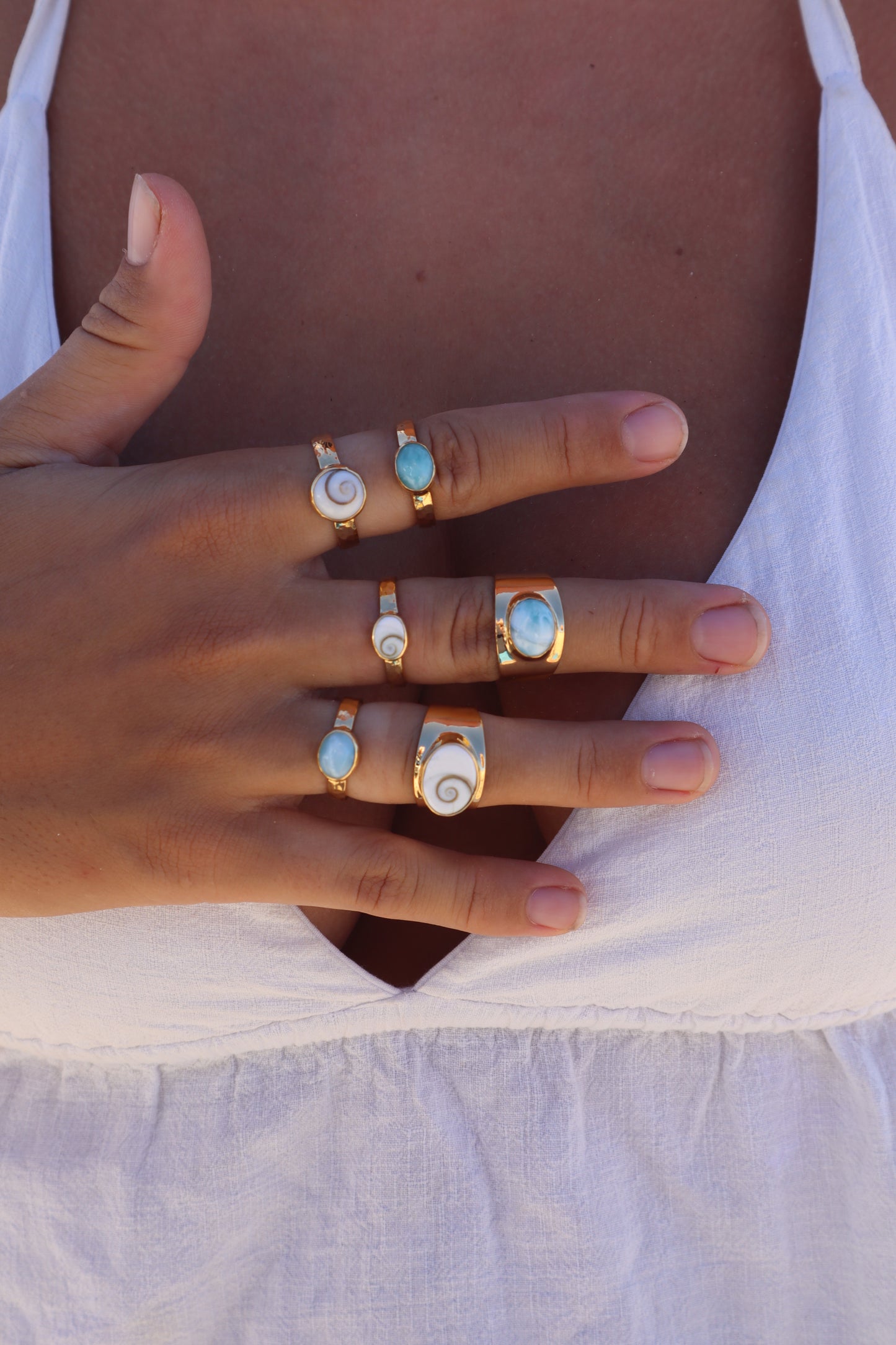 Dainty Larimar Ring