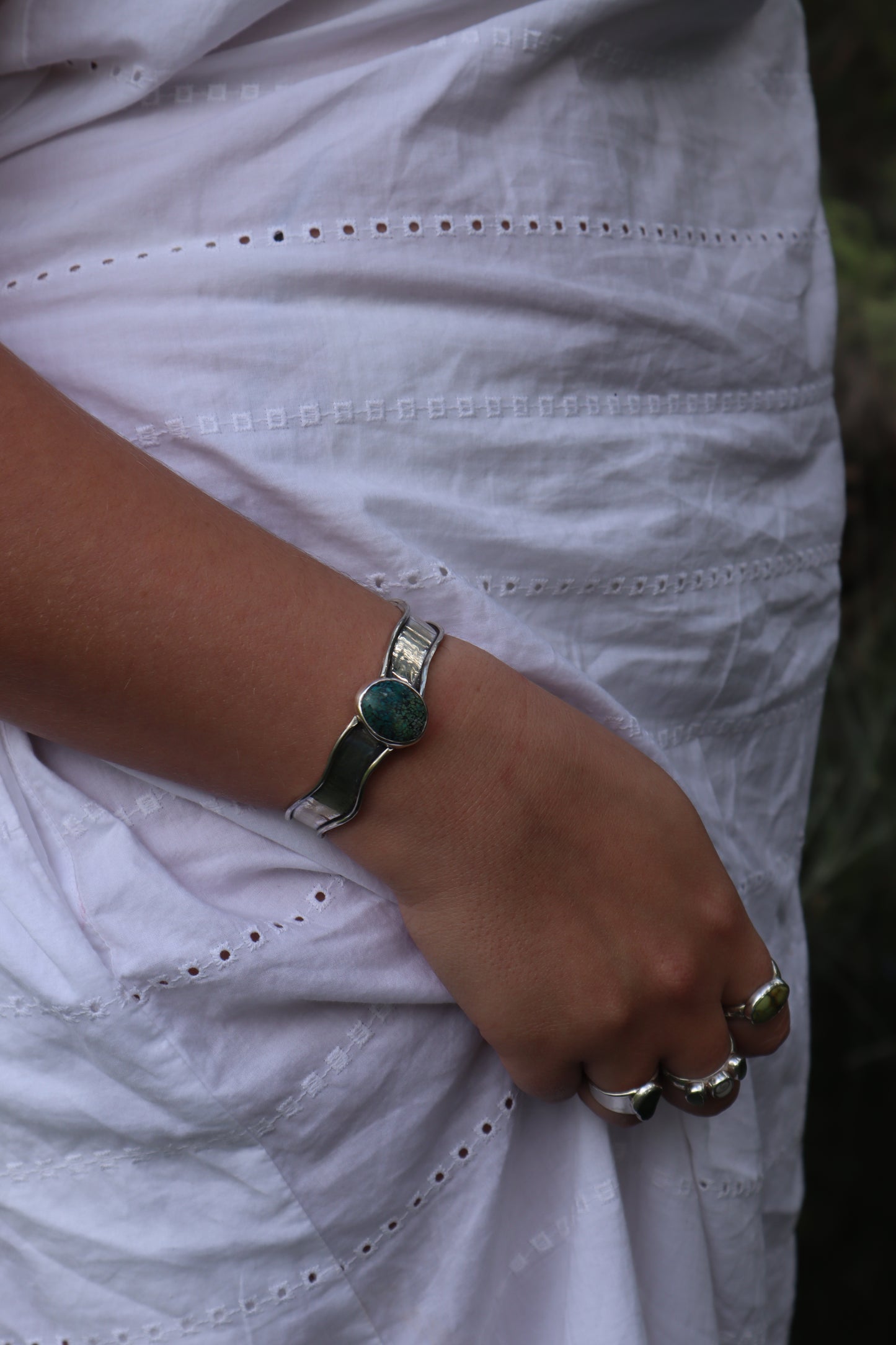 Wavy Turquoise Cuff