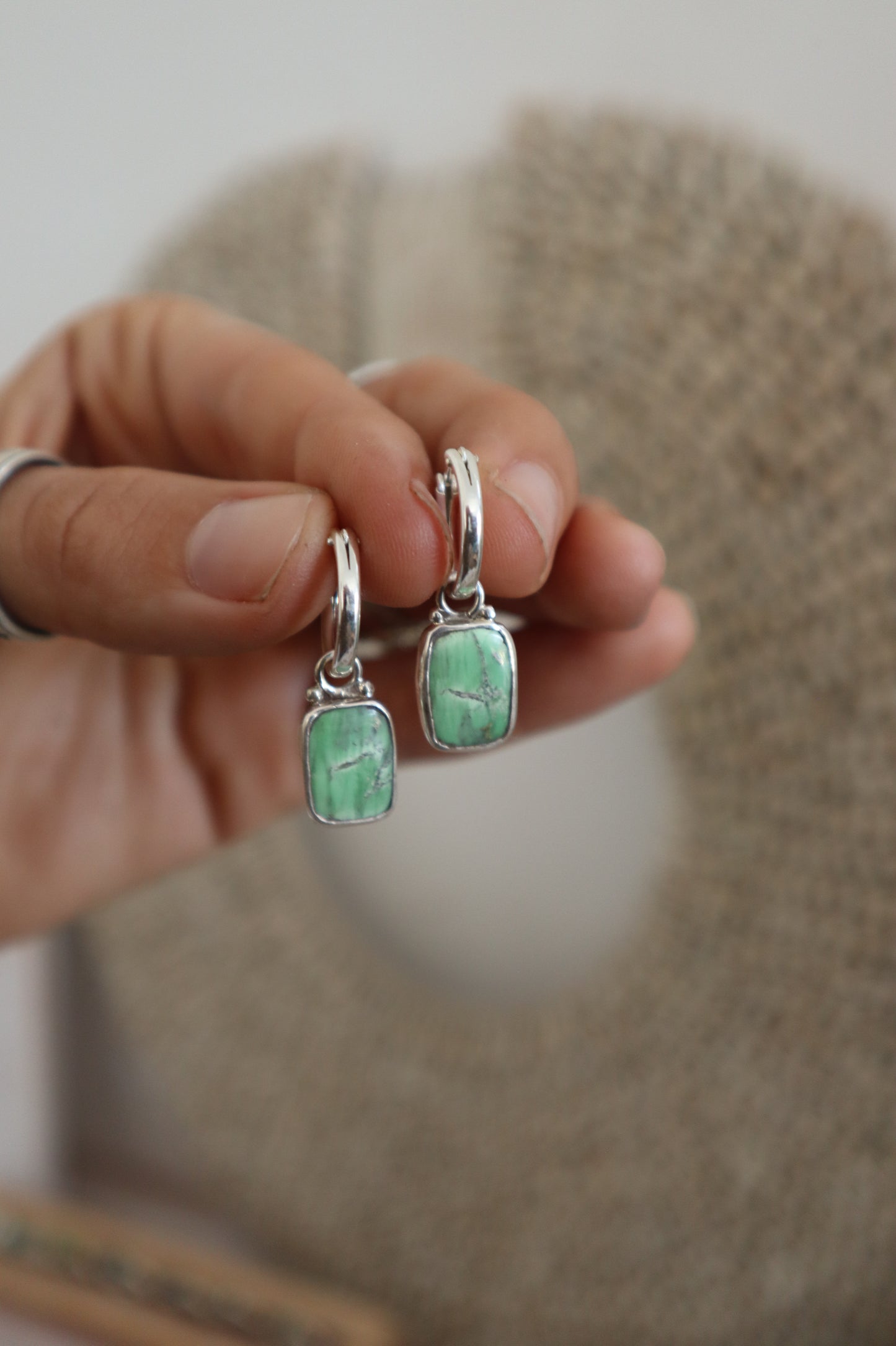 Variscite Hoops