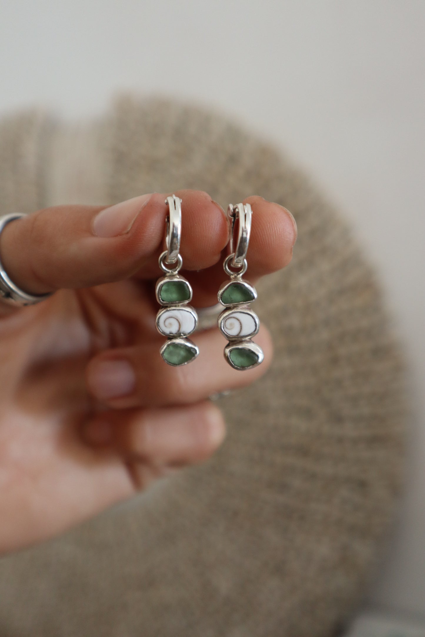 Sea Charm Hoops
