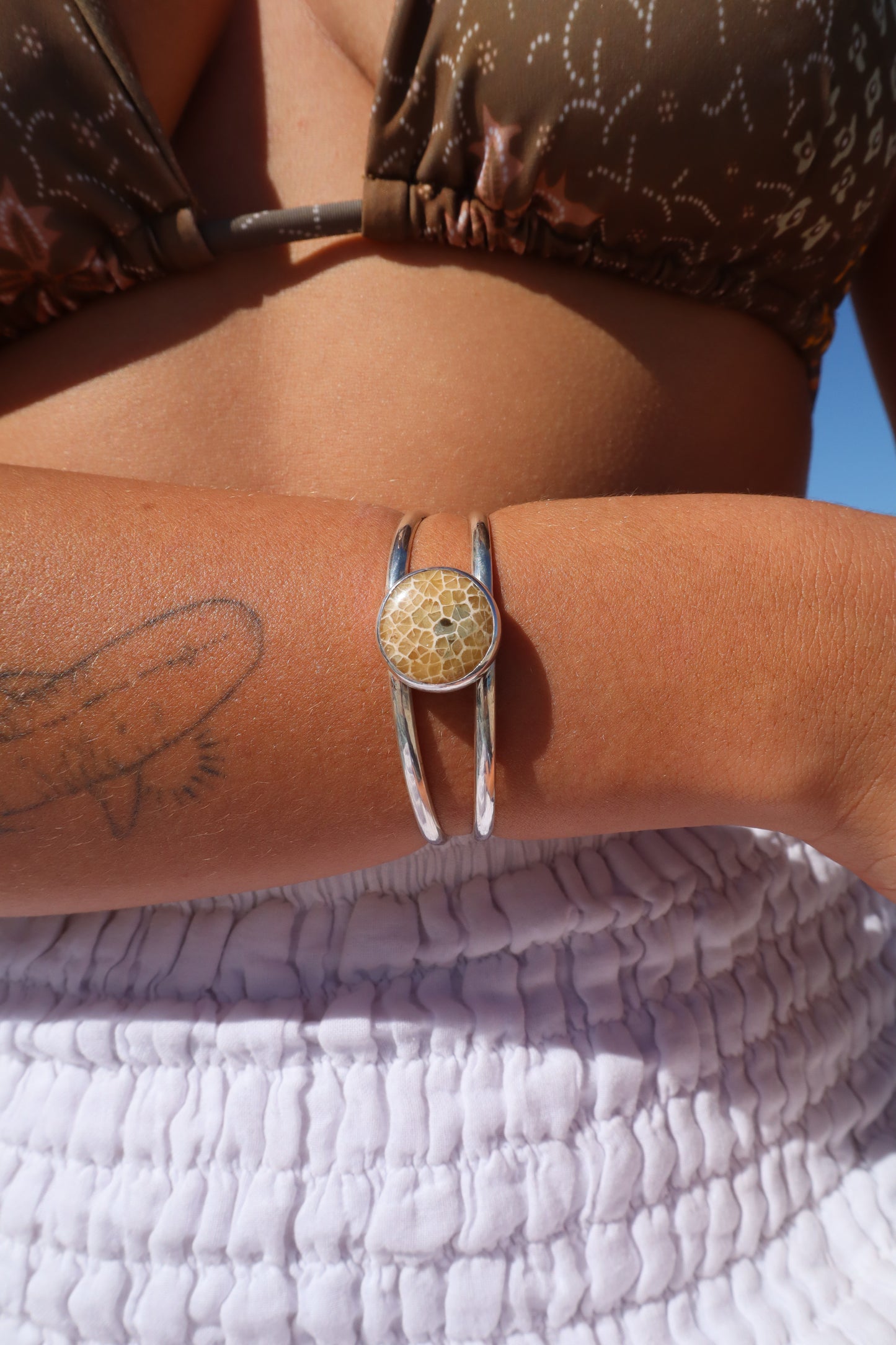 Fossilised Coral Tidal Cuff