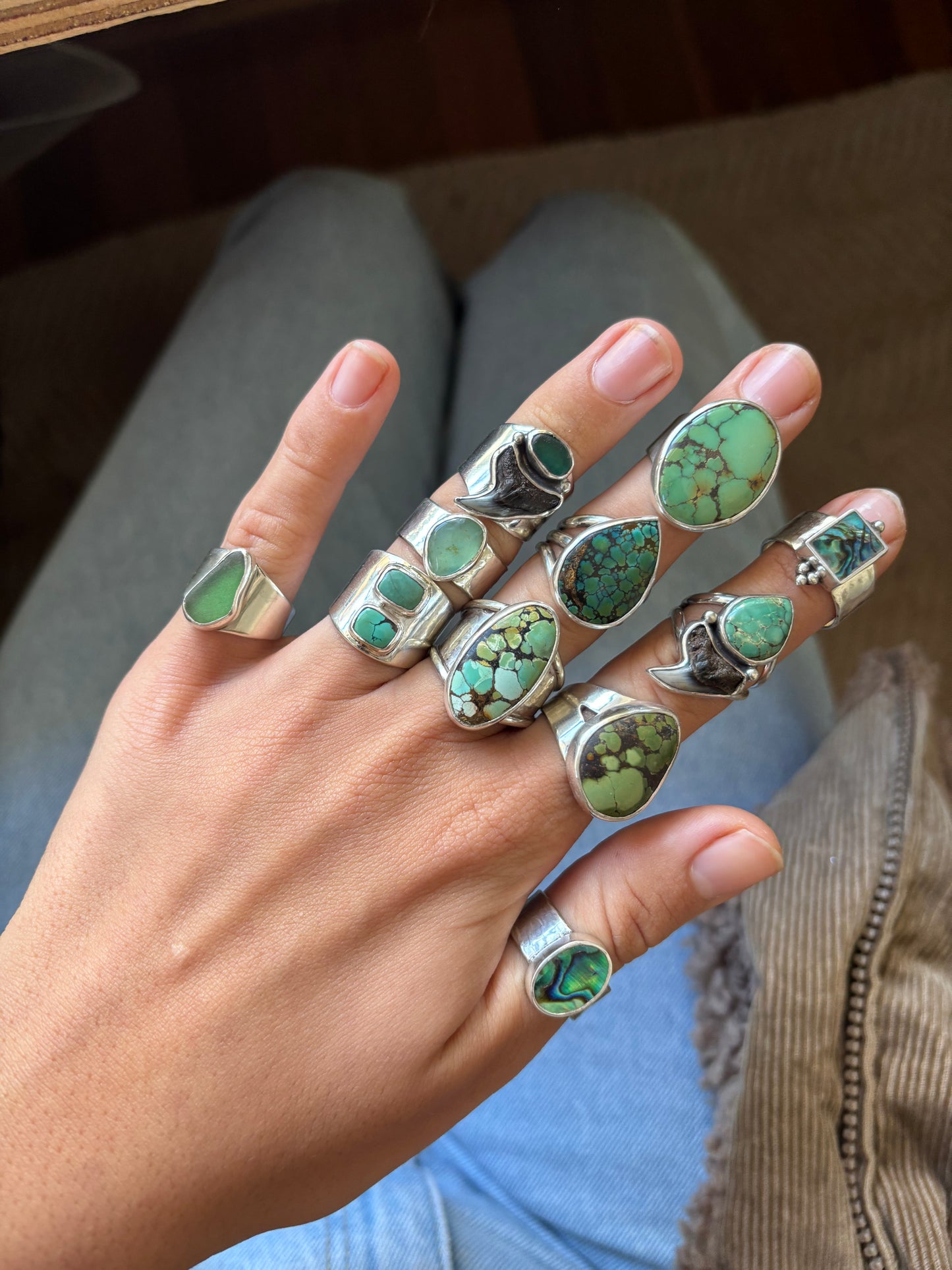 Shark Tooth x Turquoise Ring SIZE O 1/2 - 7 1/2