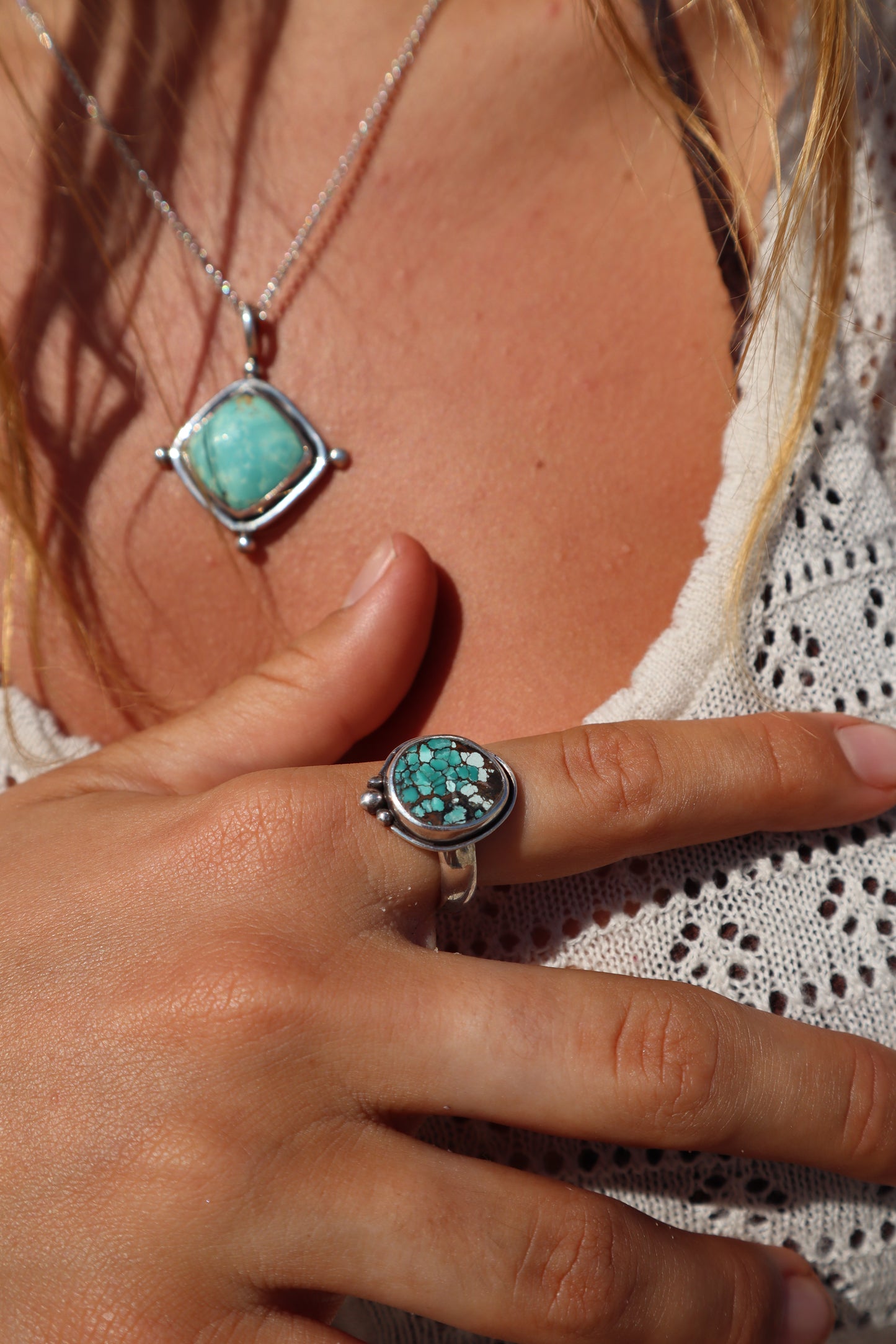 Turquoise Ring SIZE T - 9 3/4