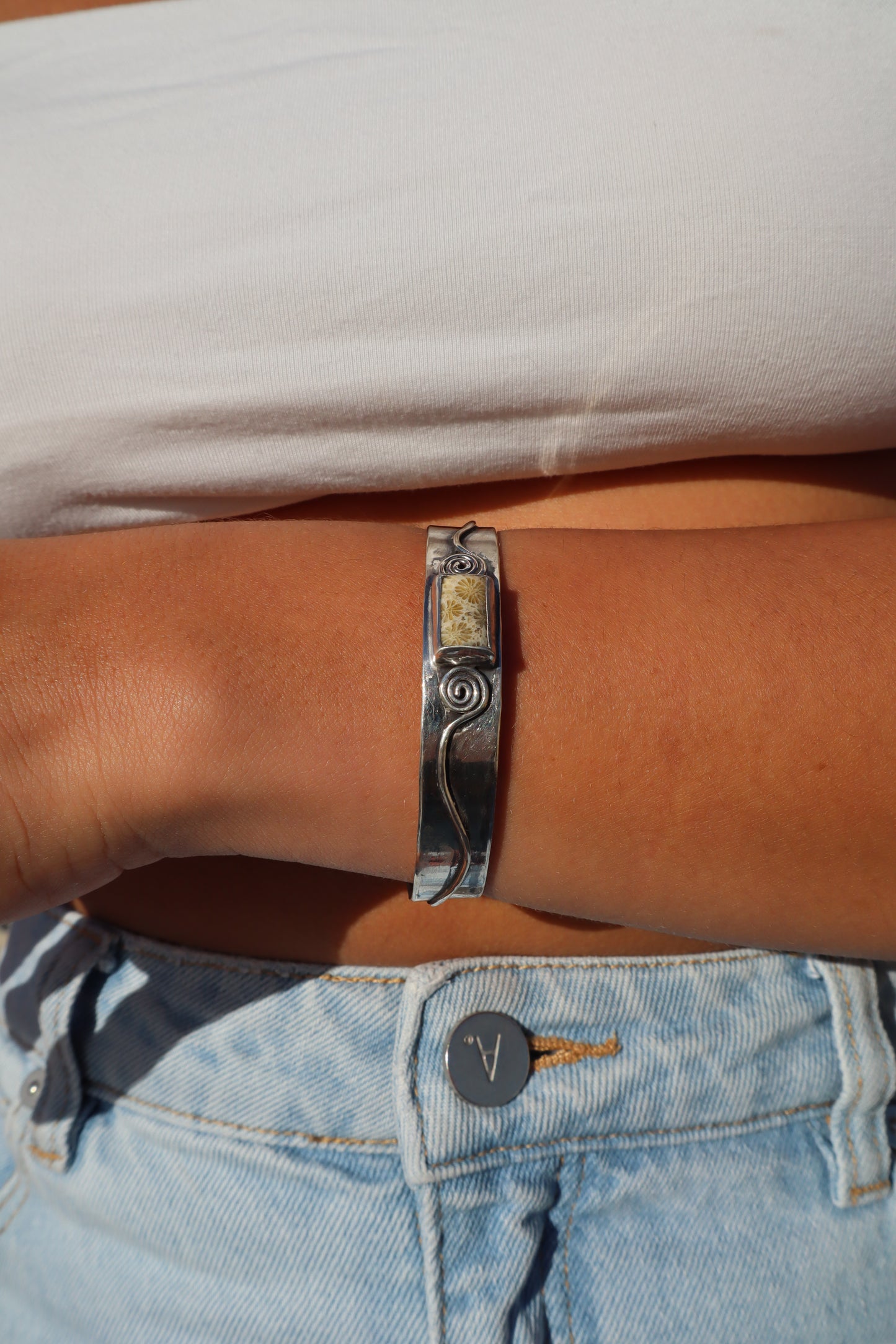 Fossilised Coral Marella Cuff