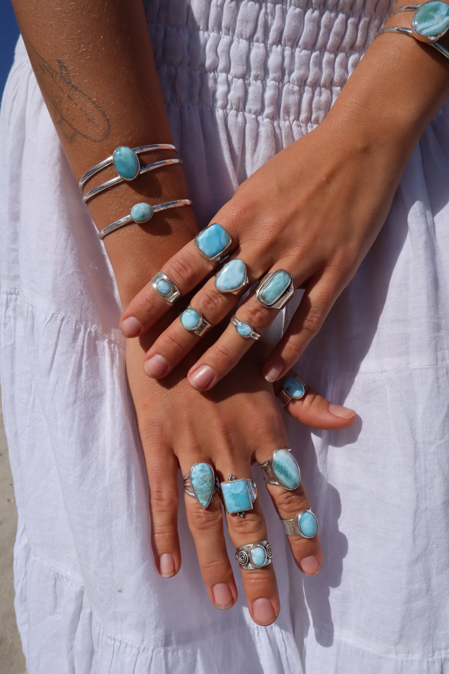 Larimar Swirl Ring SIZE L 1/2 - 6