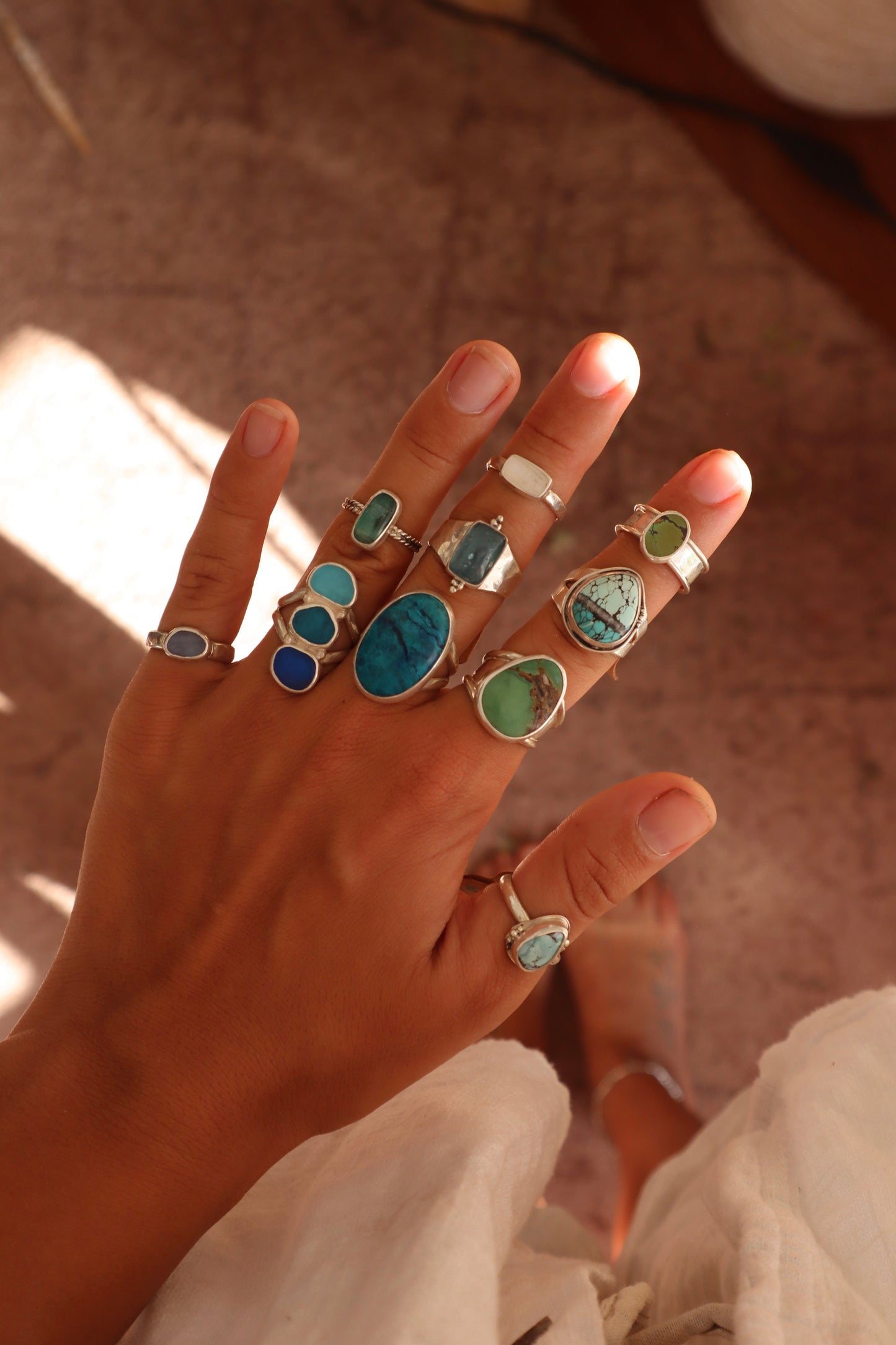 Gobi desert Turquoise Ring SIZE P 1/2 - 8