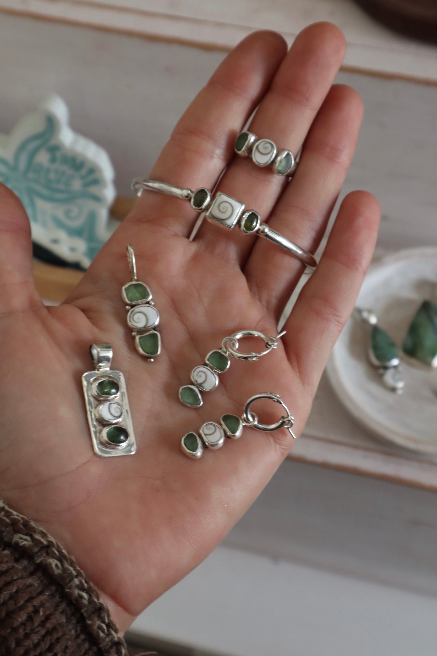 Sea Charm Ring SIZE P - 7 3/4