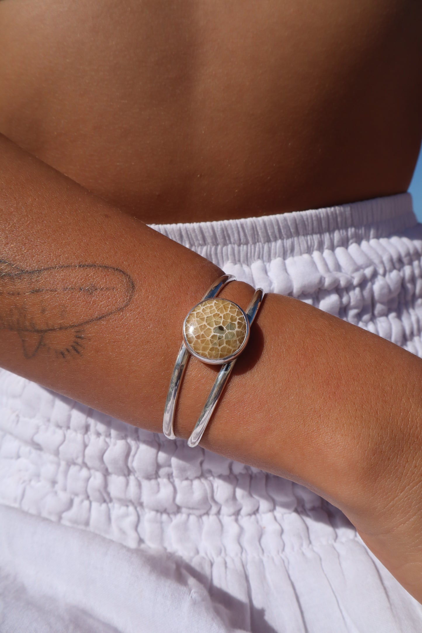 Fossilised Coral Tidal Cuff