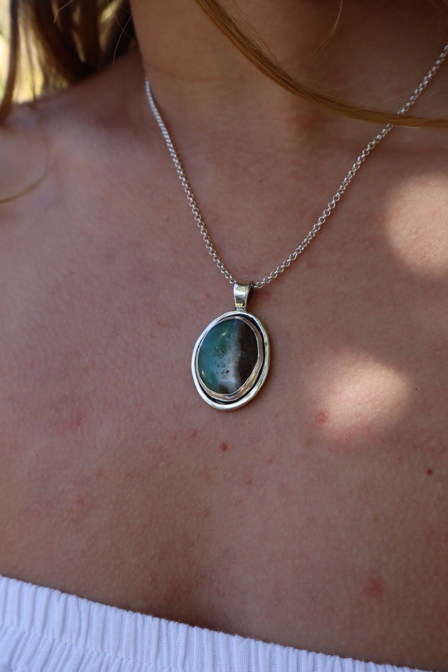 Chrysoprase Turtle Pendant