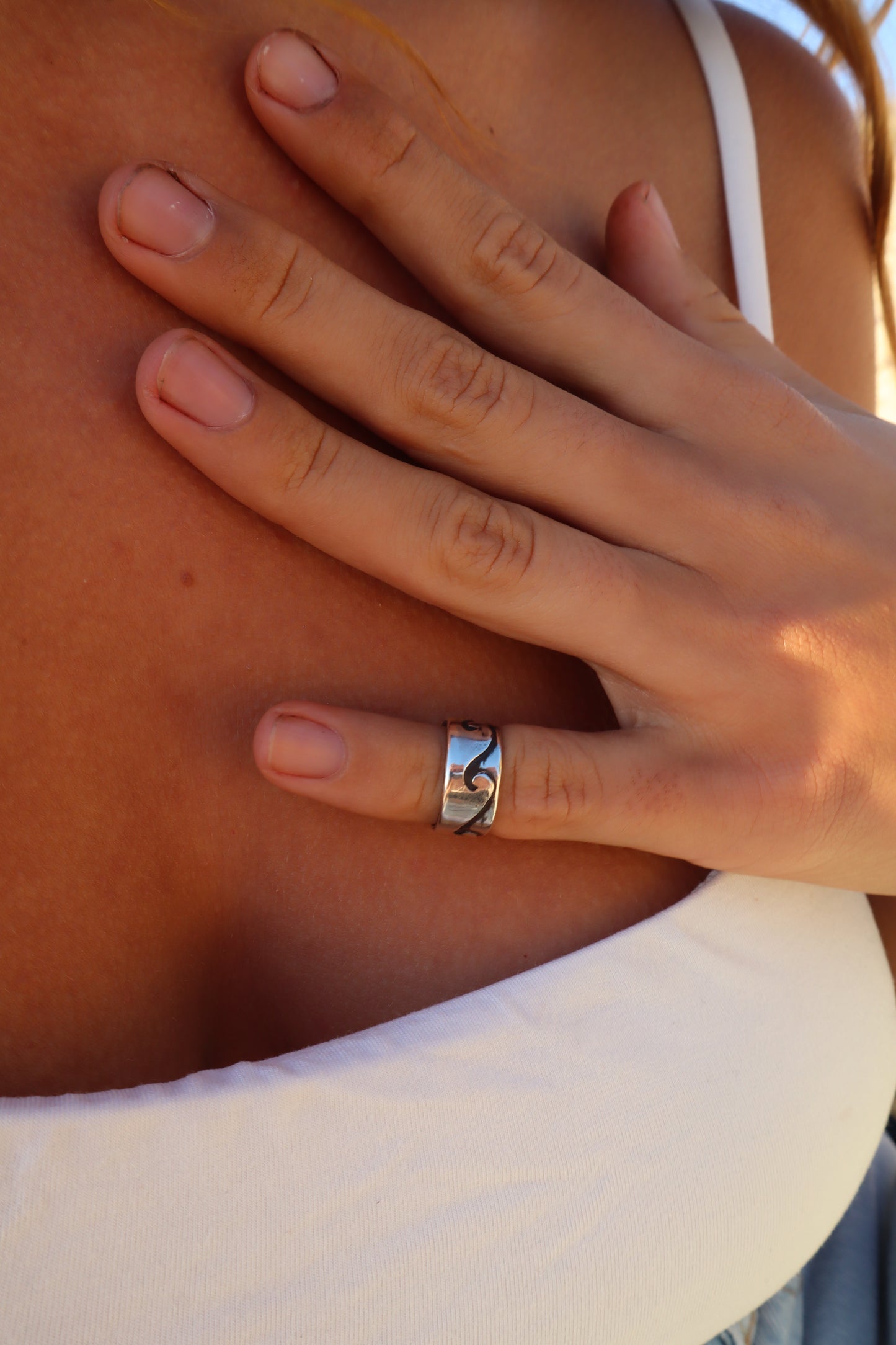 Rolling Waves Ring SIZE E 1/2 - 2 3/4