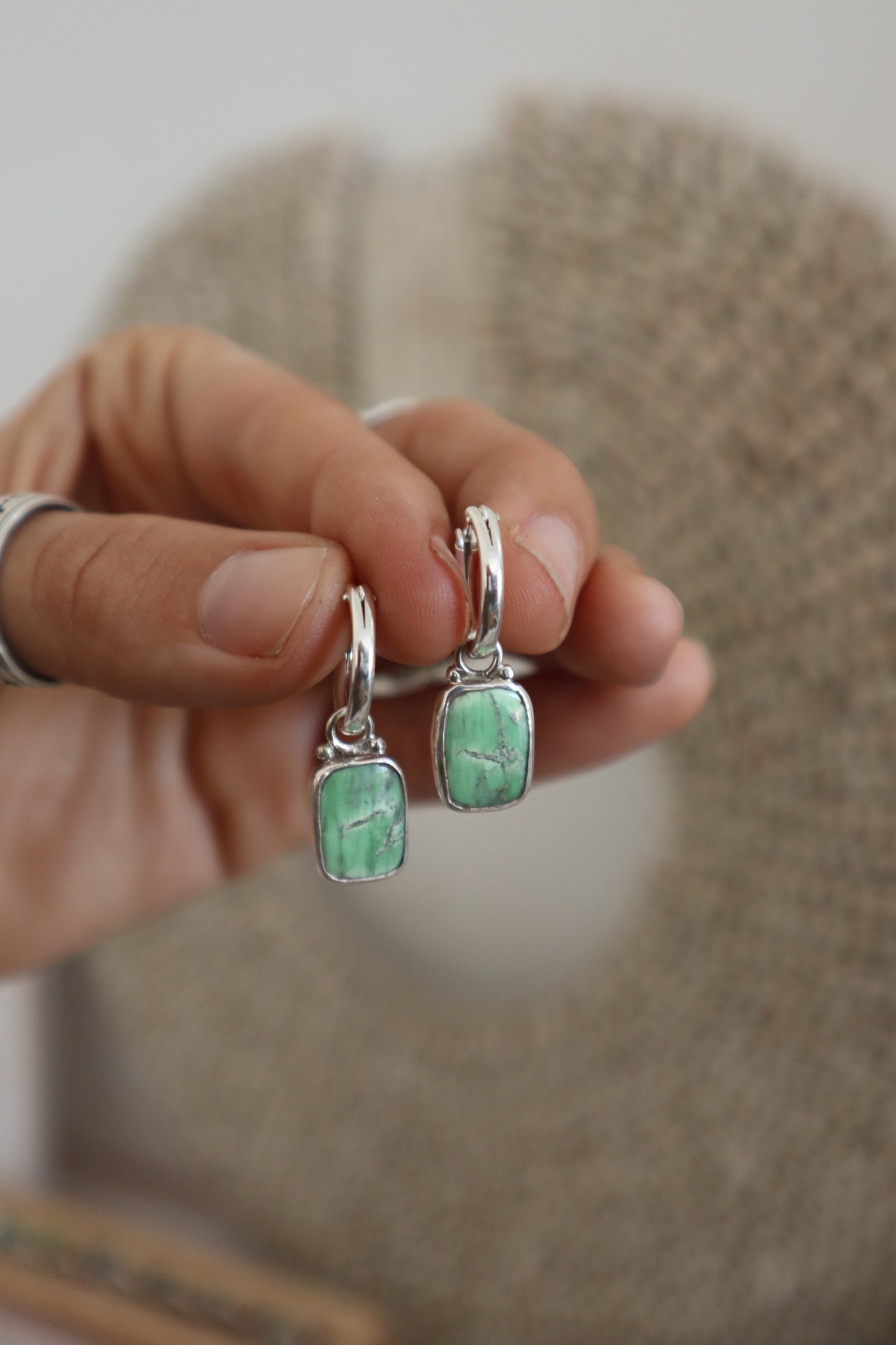 Variscite Hoops