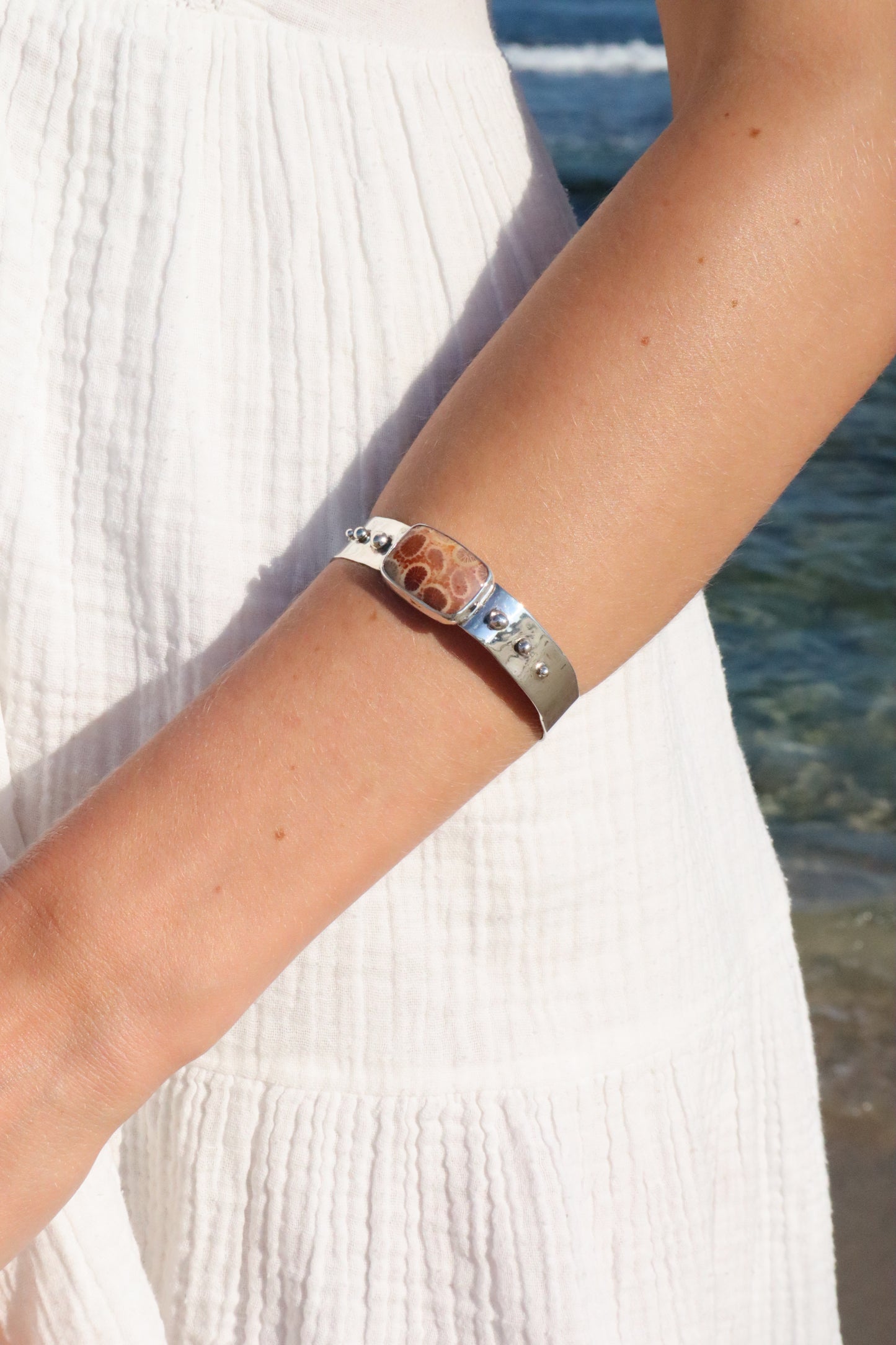 Fossilised Coral Cuff