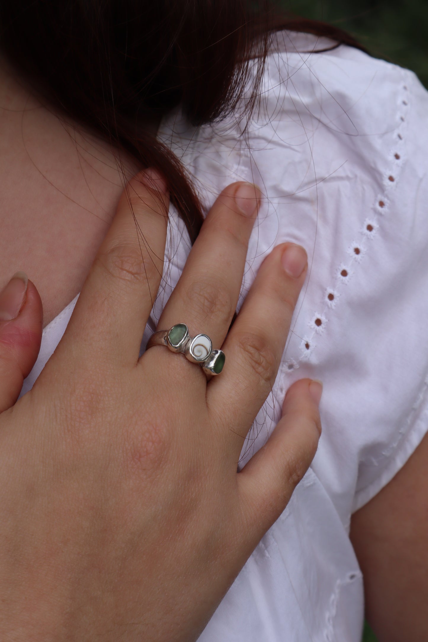 Sea Charm Ring SIZE P - 7 3/4
