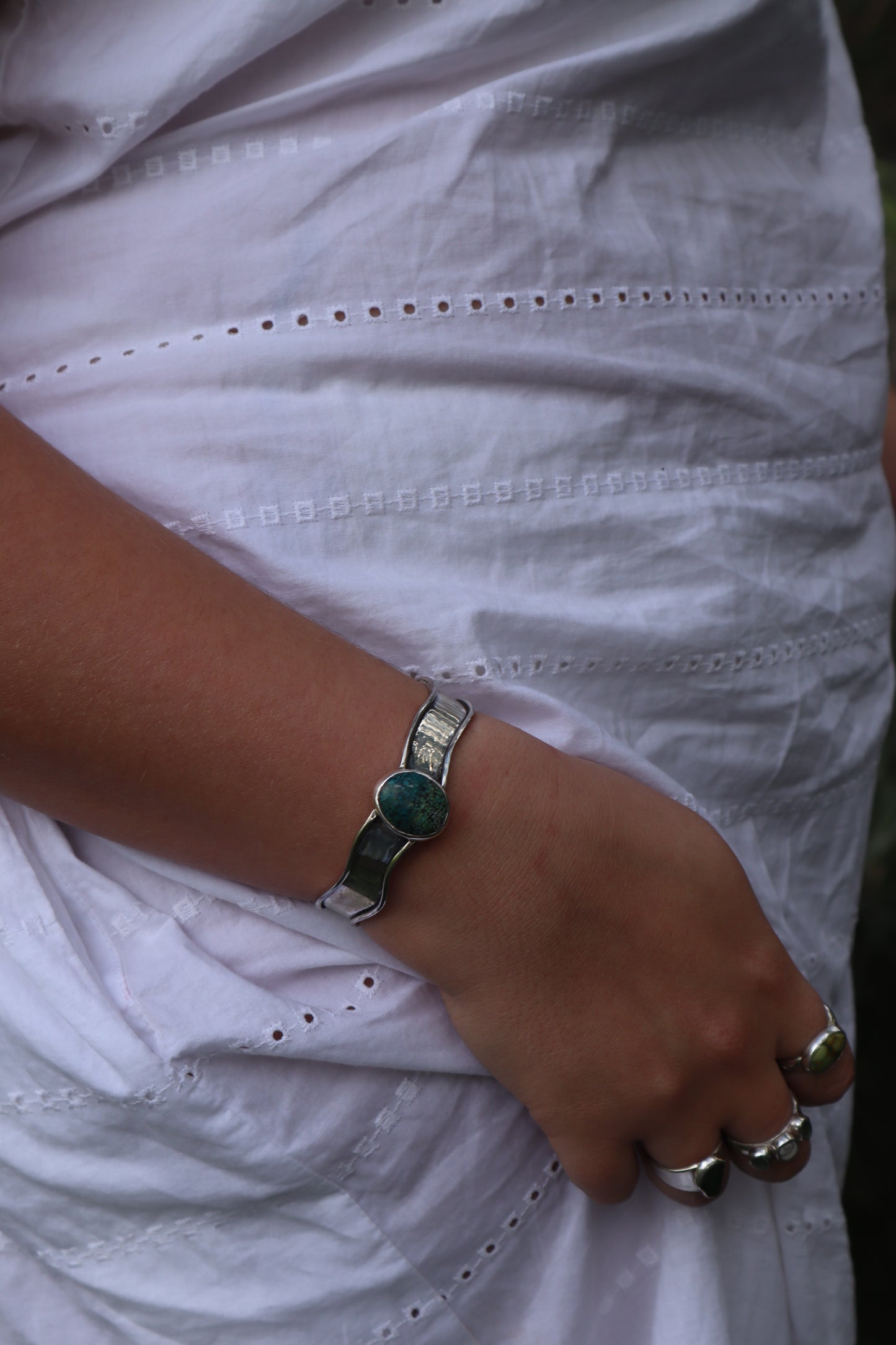 Wavy Turquoise Cuff