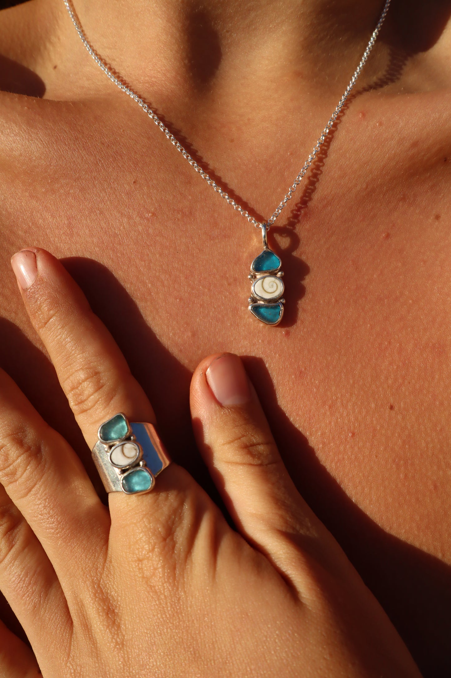 Blue Sea Charm Pendant