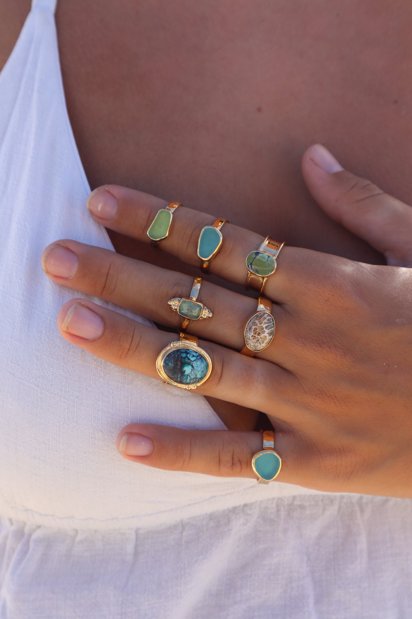 Chunky Turquoise Ring SIZE 6.5