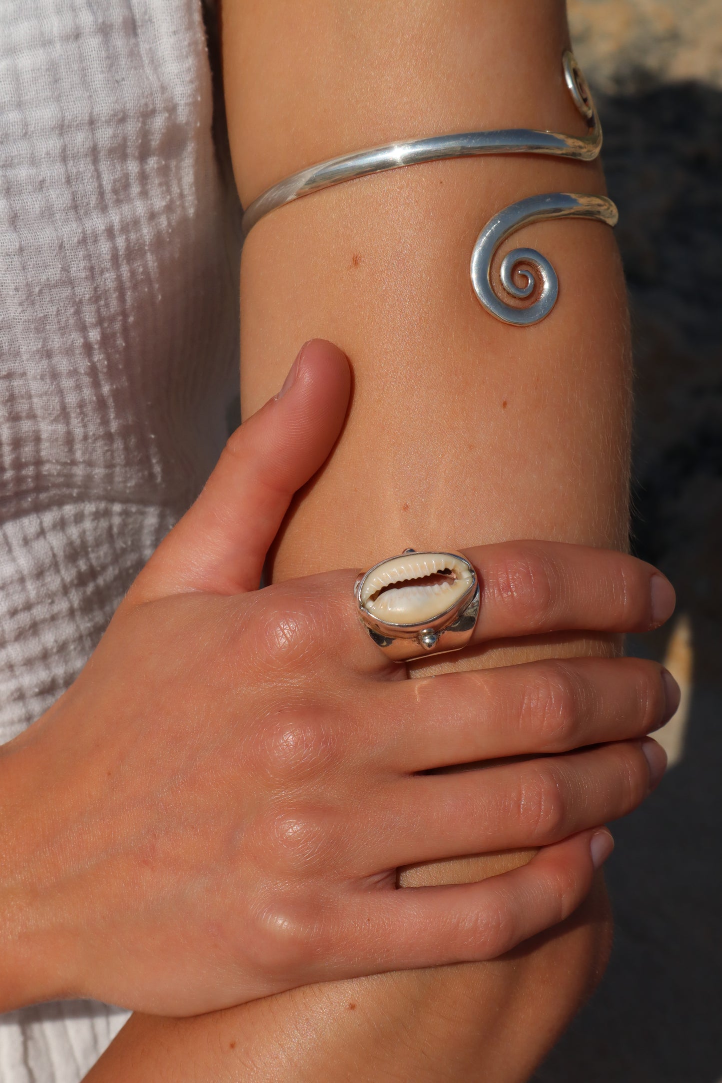 Chunky Cowrie Ring SIZE O 1/2 - 7 1/2