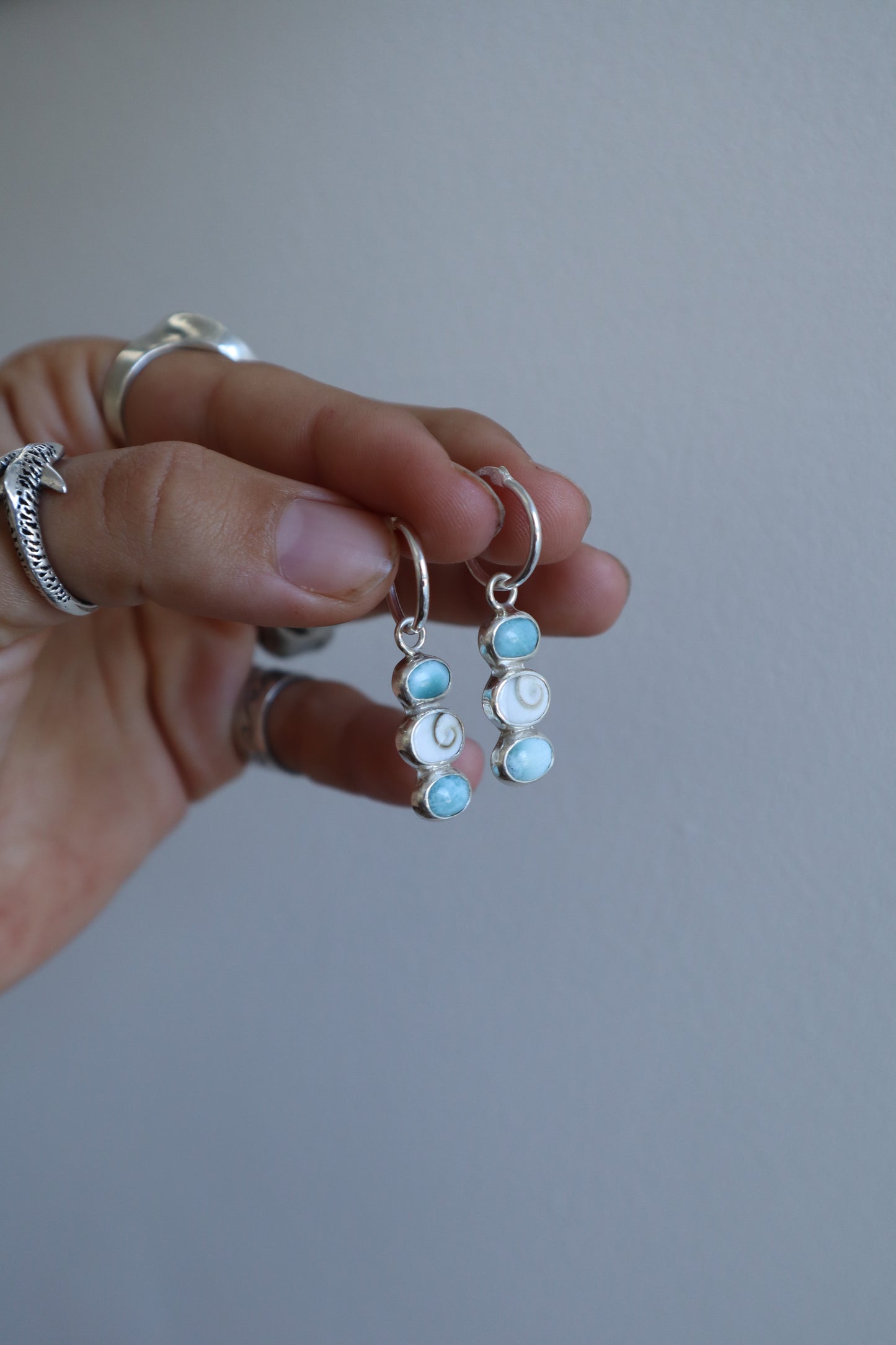 Sea Charm Hoops