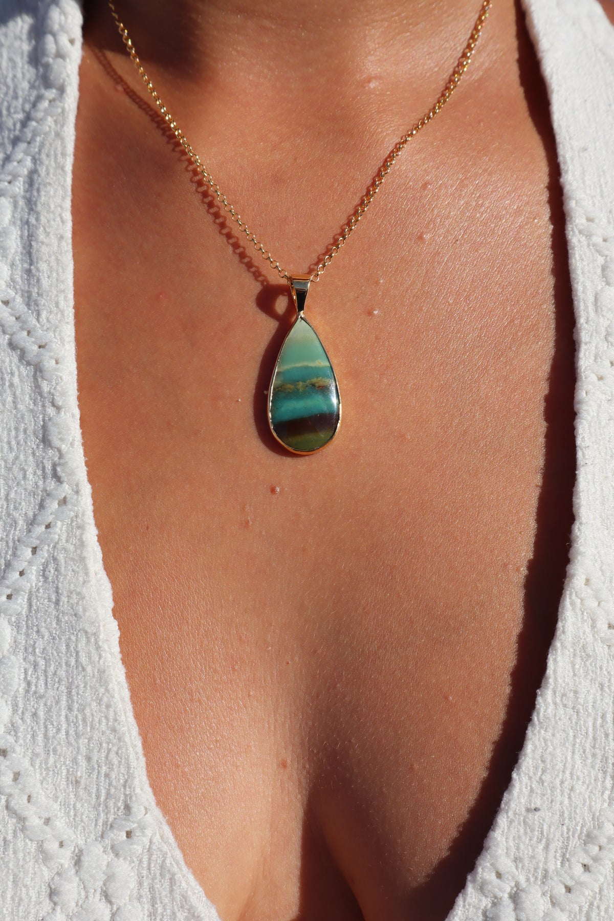 Opalised Wood Pendant