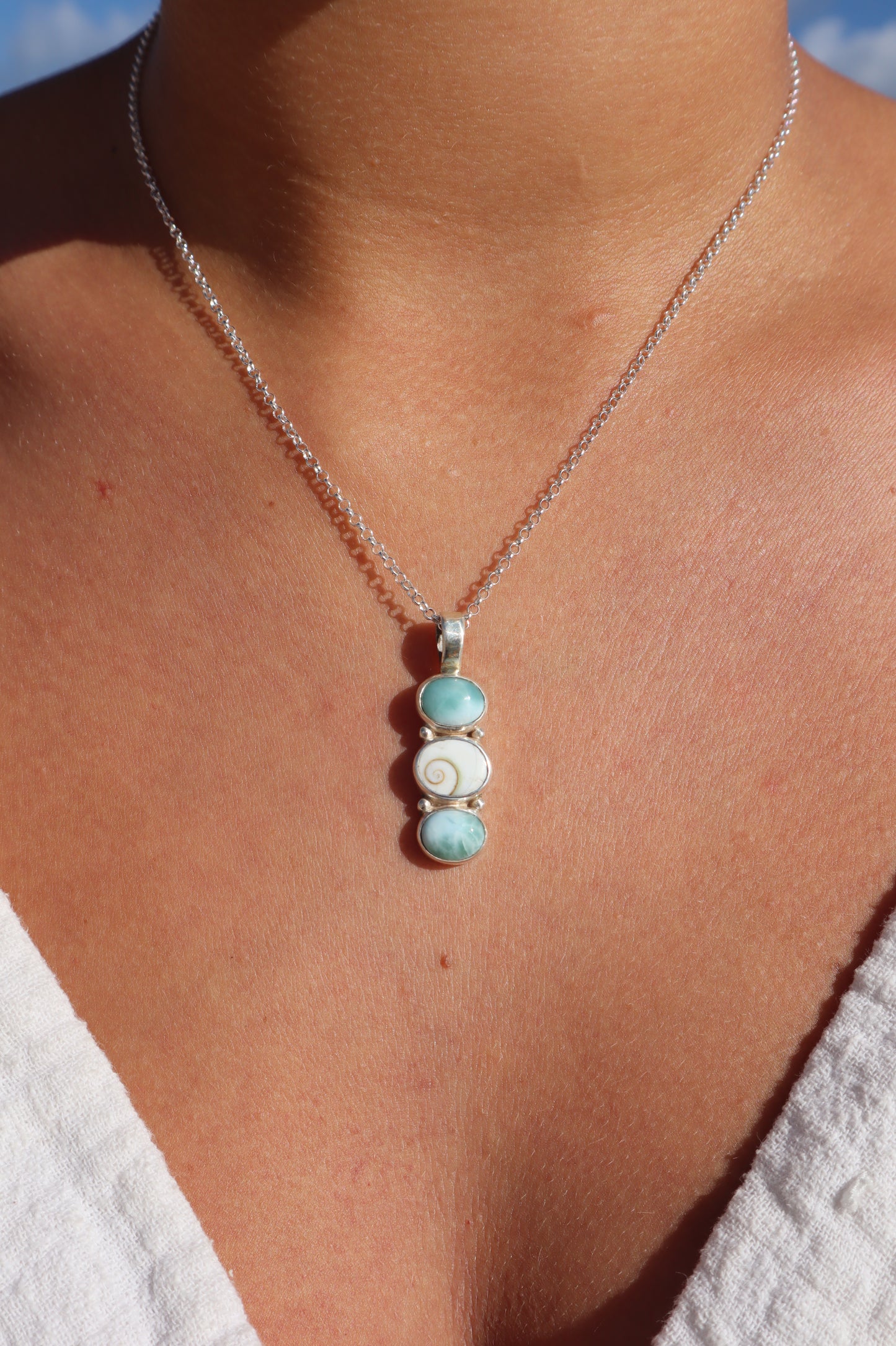 Larimar Sea Charm Pendant