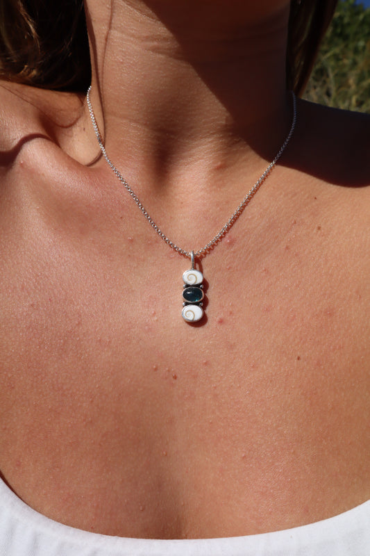 Blue Apatite Sea Charm Pendant