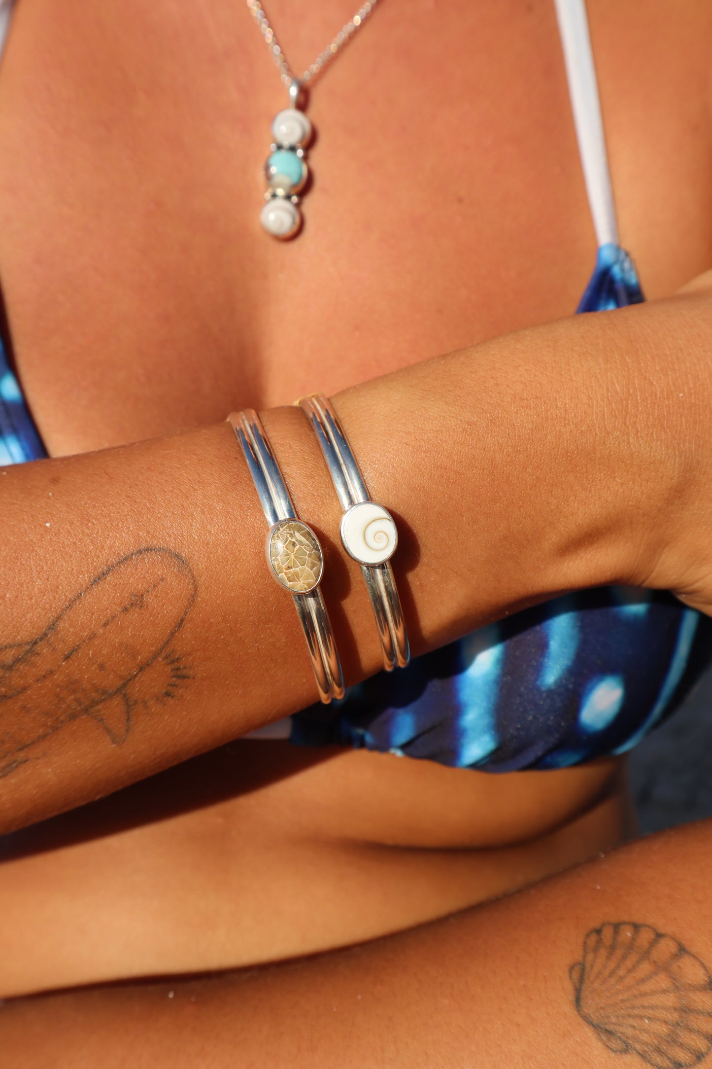 Fossilised Coral Tidal Cuff