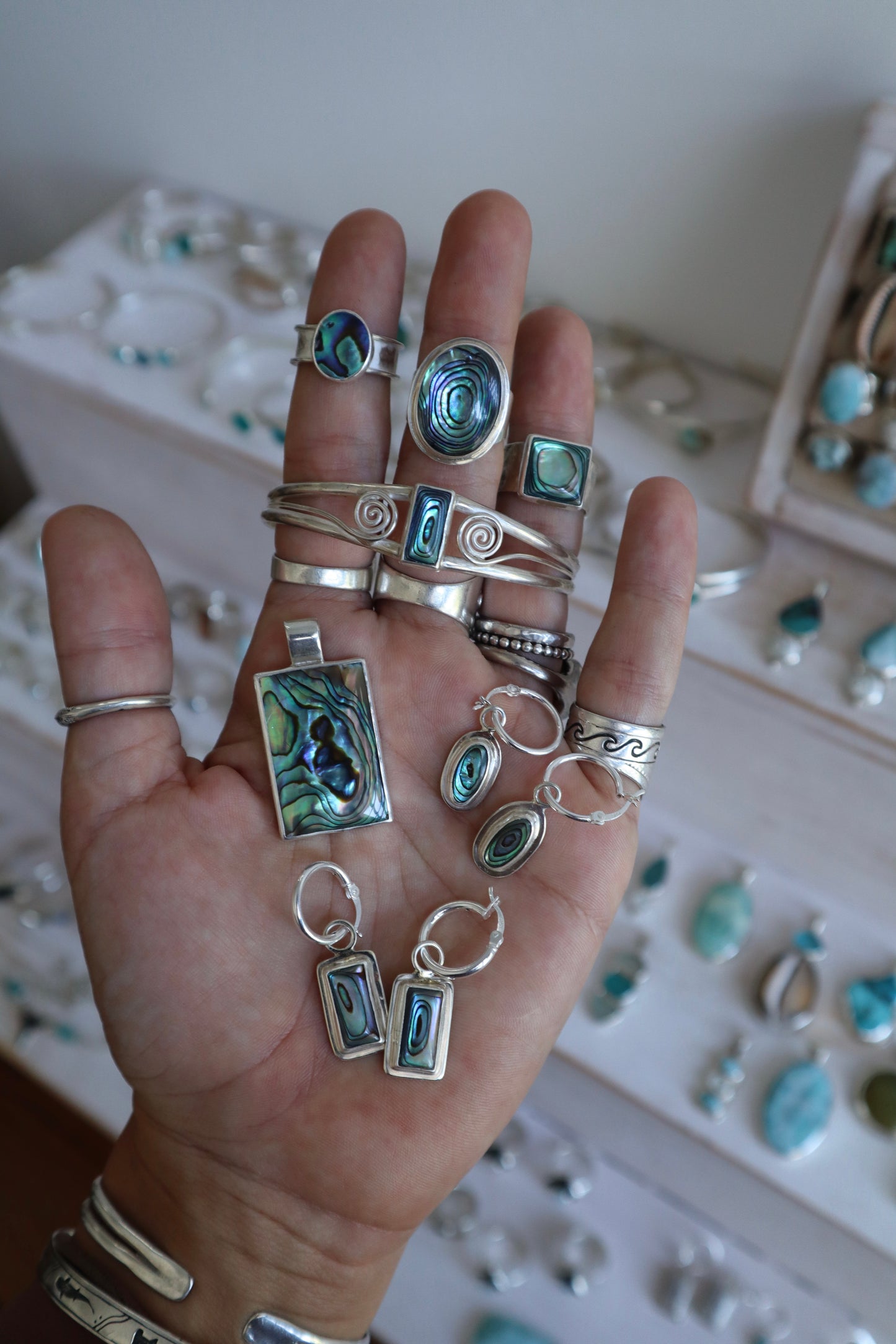 Abalone frame Hoops