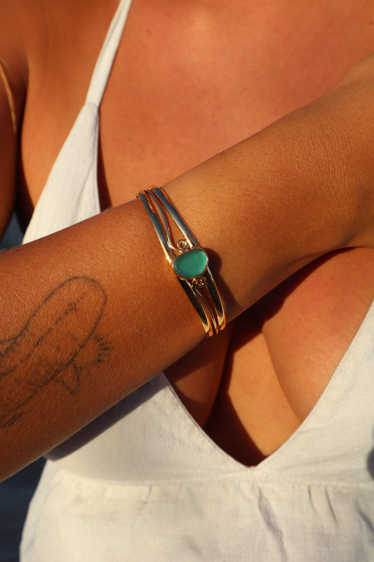 Spiral Seaglass Tidal Cuff