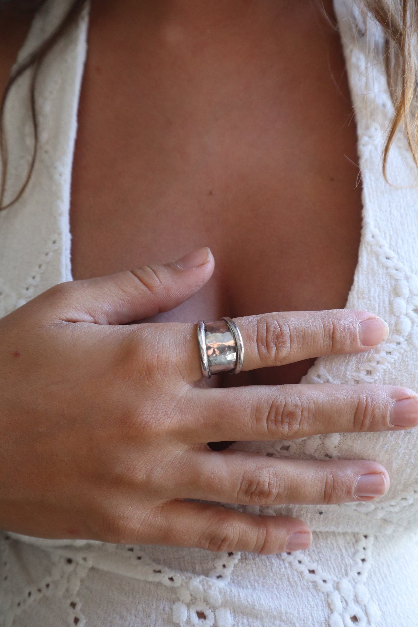 Silver Ring  SIZE Q - 8 1/4