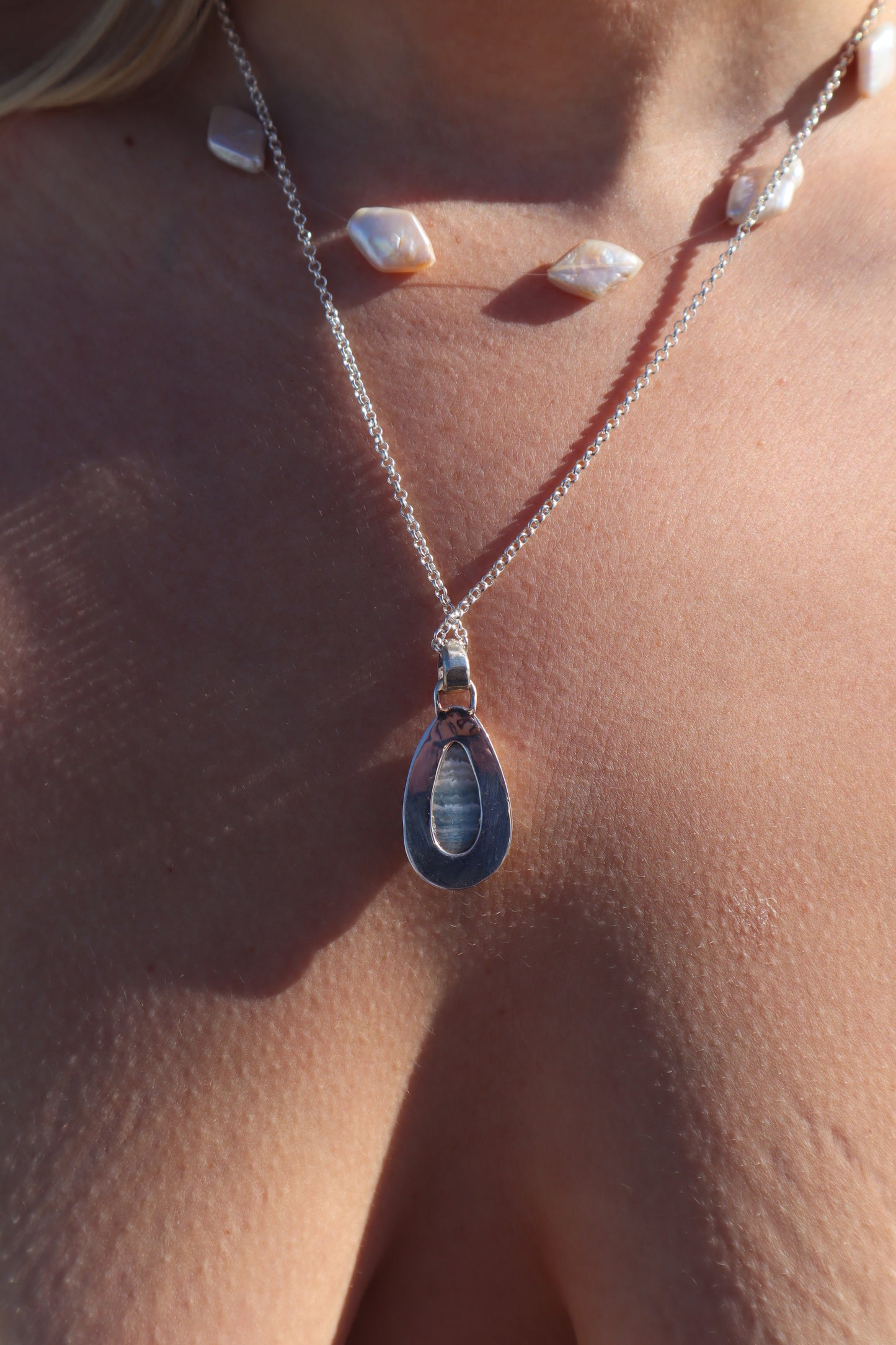 Blue Scheelite Shore Pendant