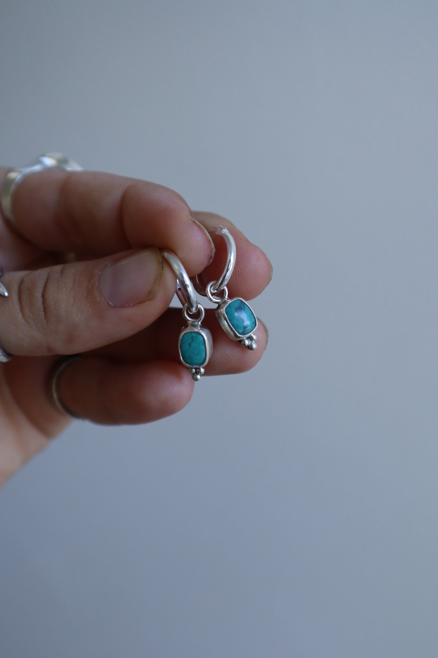 Turquoise Hoops