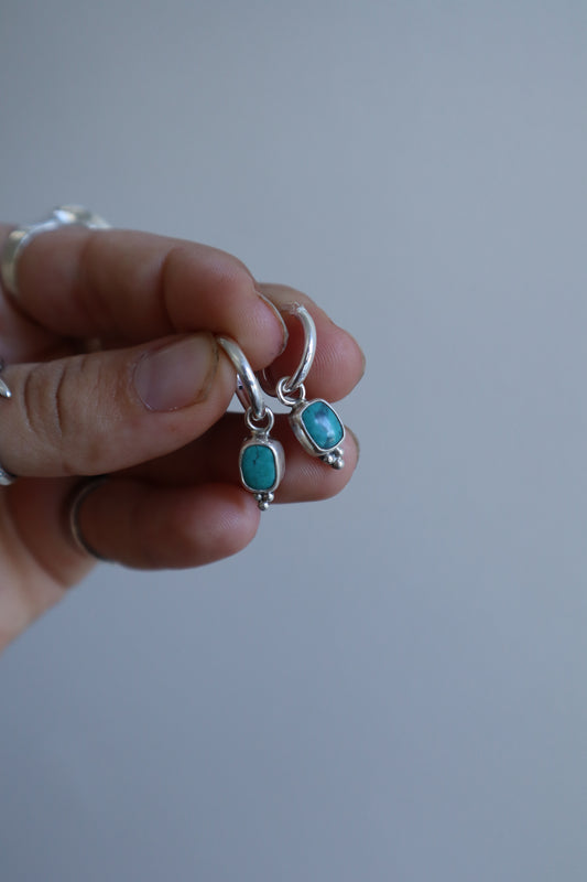Turquoise Hoops