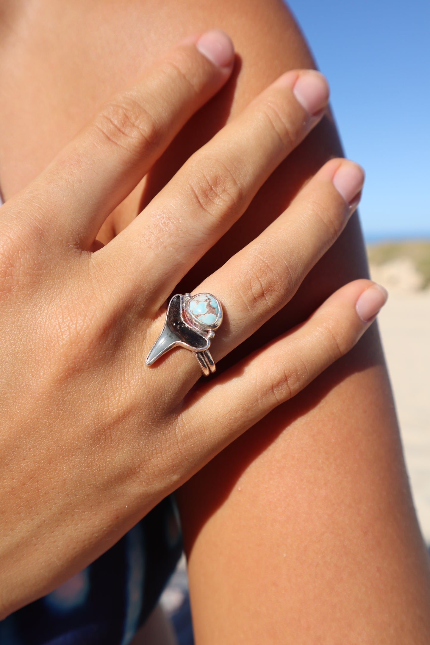 Shark Tooth x Hubei Turquoise SIZE P - 7 3/4