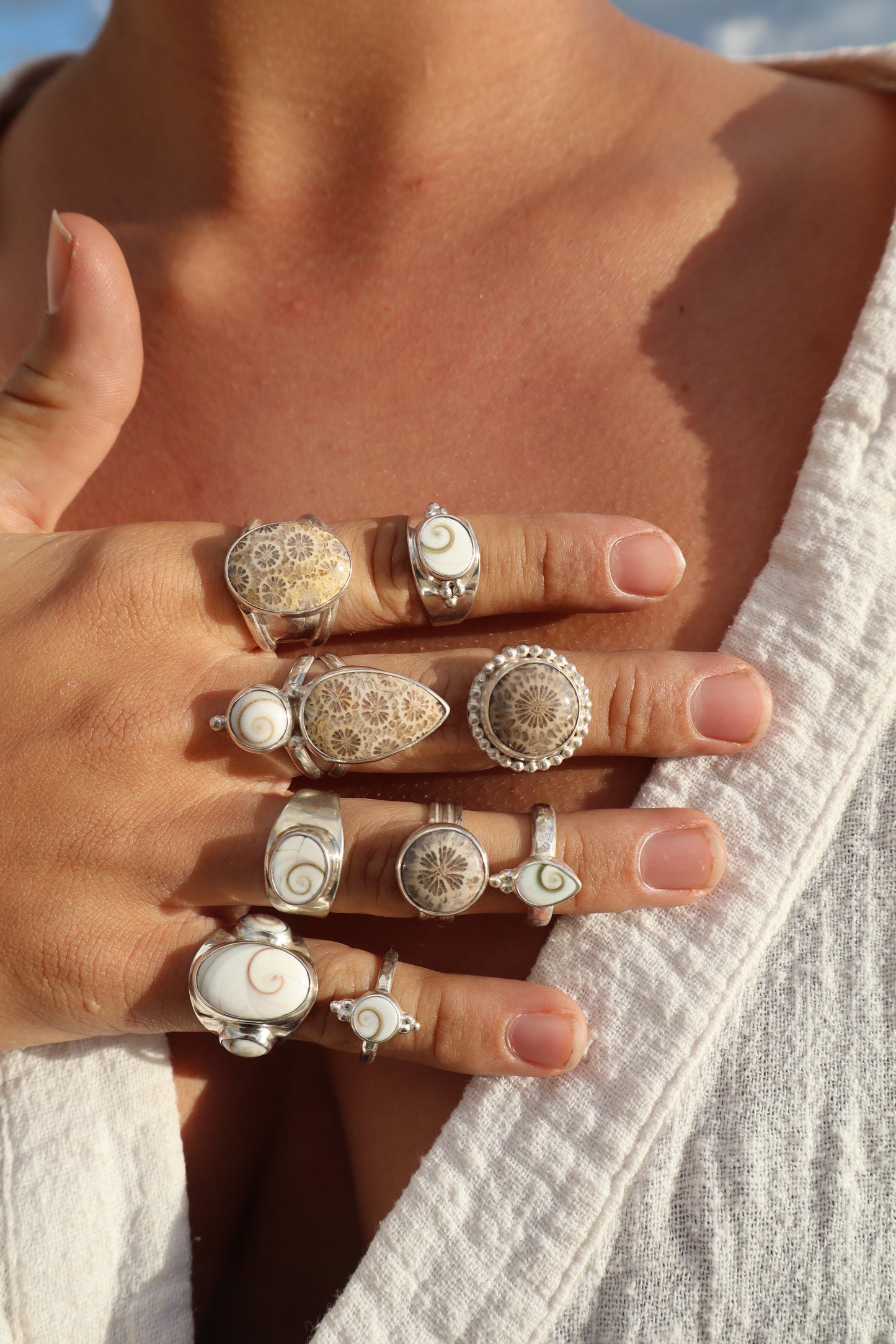 Chunky Coral Ring SIZE R 1/2 - 9