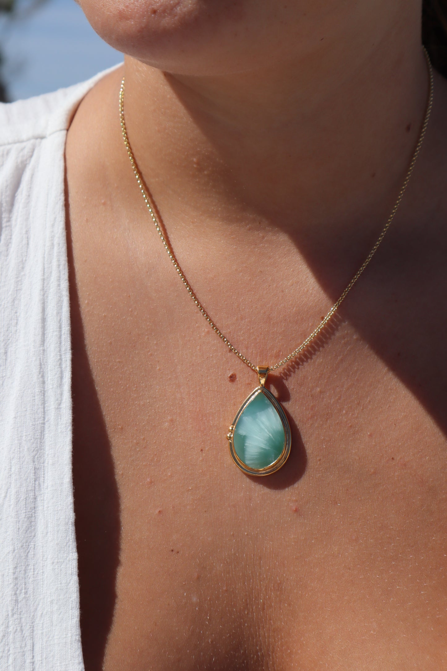 Blue Hemimorphite Pendant