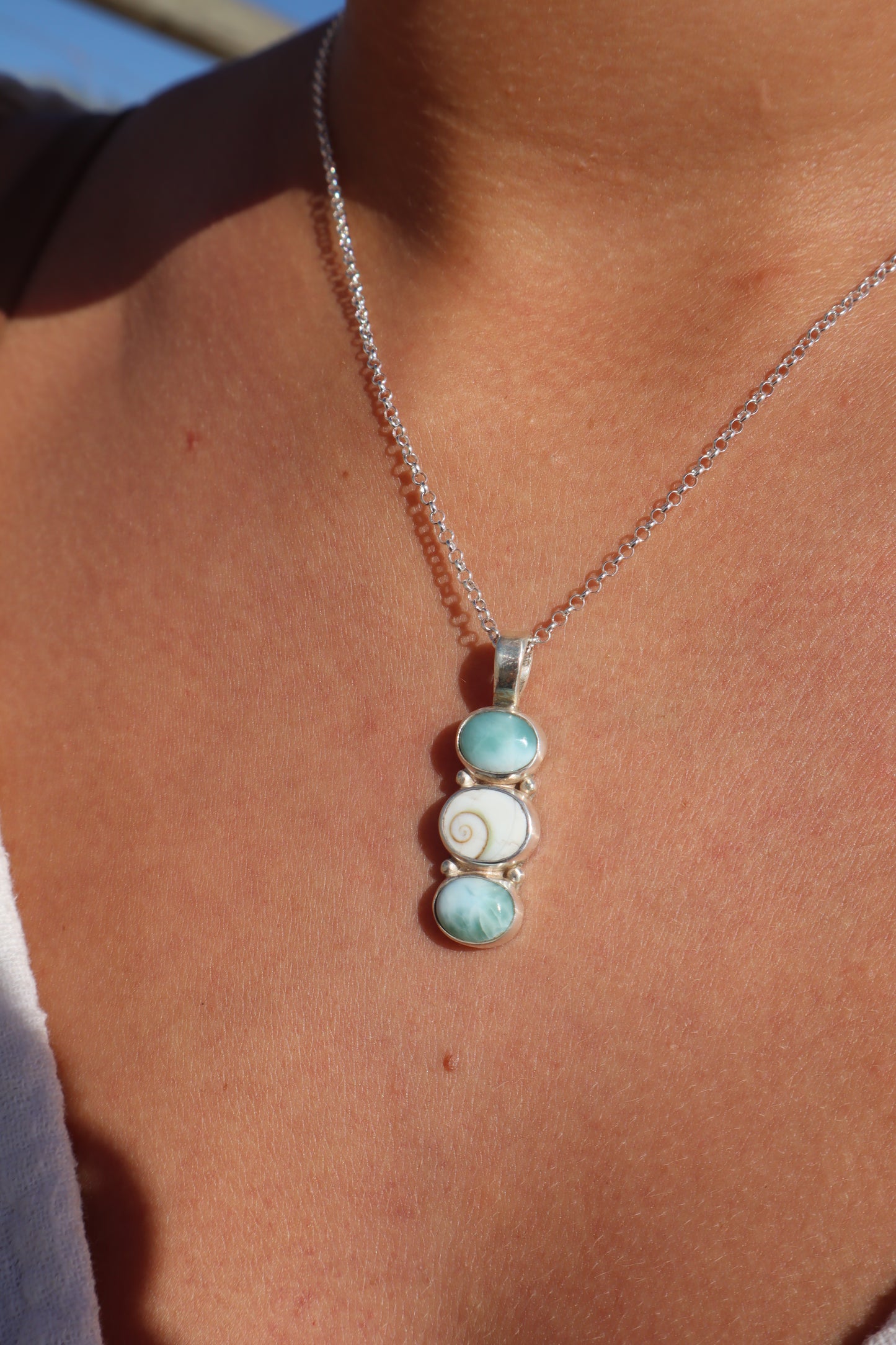 Larimar Sea Charm Pendant