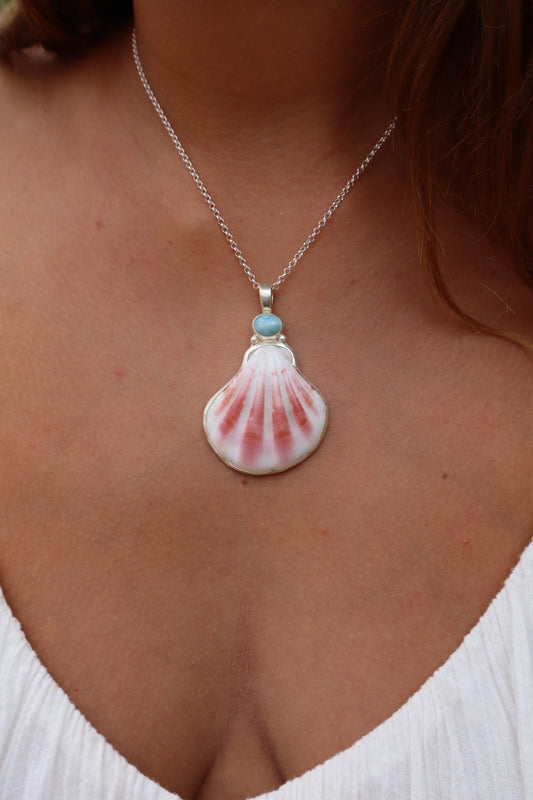 Larimar Sea Fan Pendant