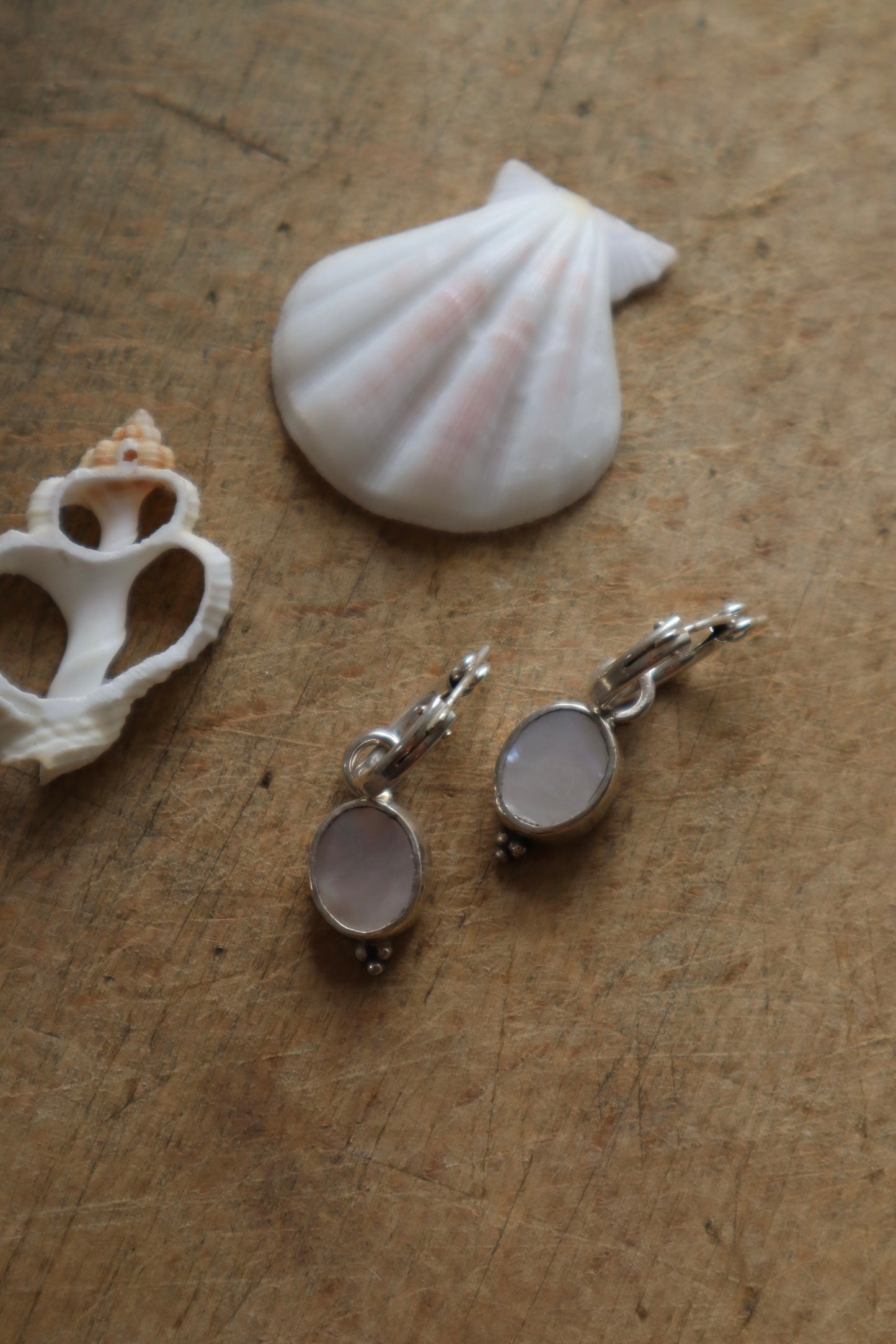 Mother Of Pearl Hoops