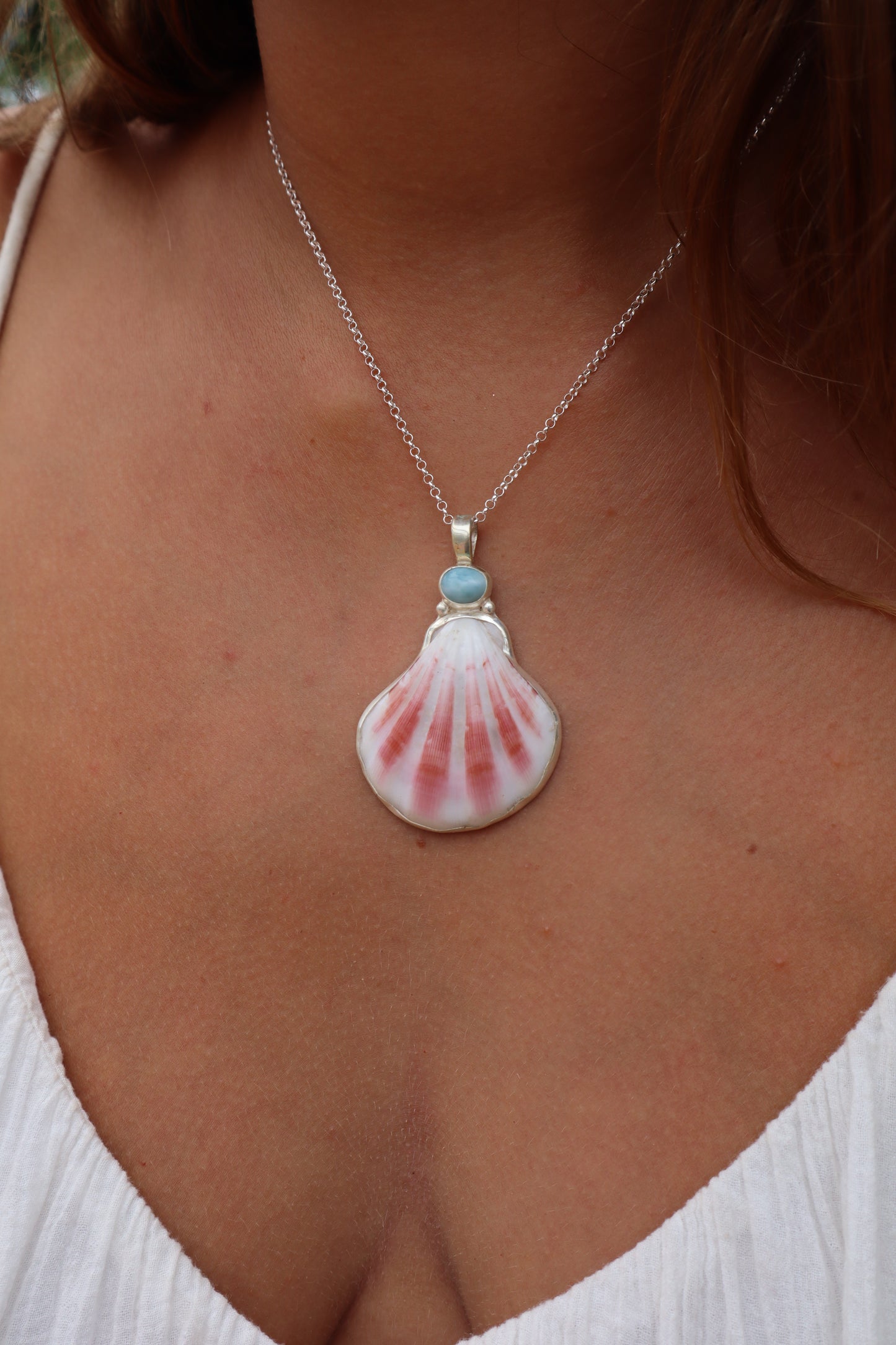 Larimar Sea Fan Pendant