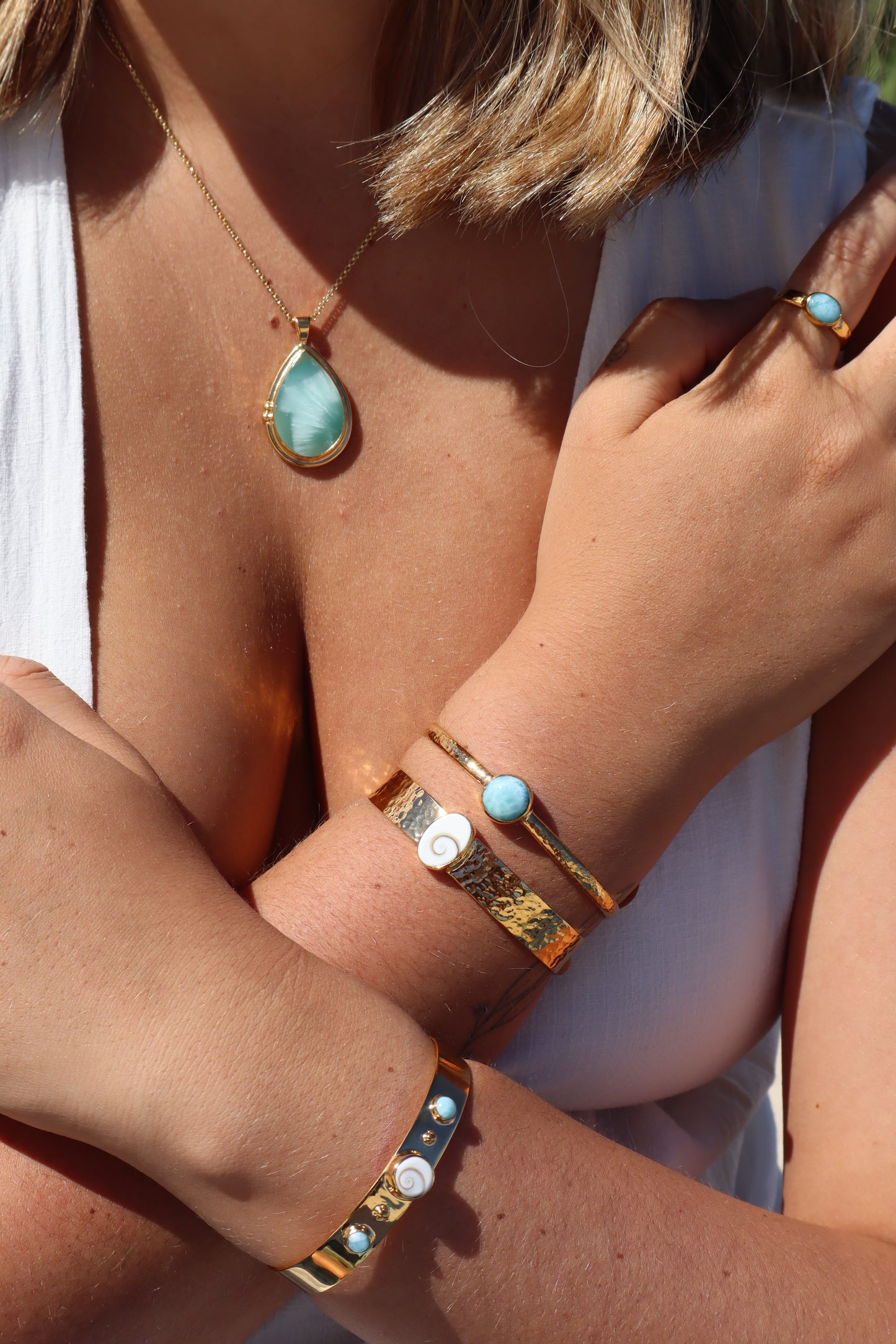 Hammered Operculum Cuff