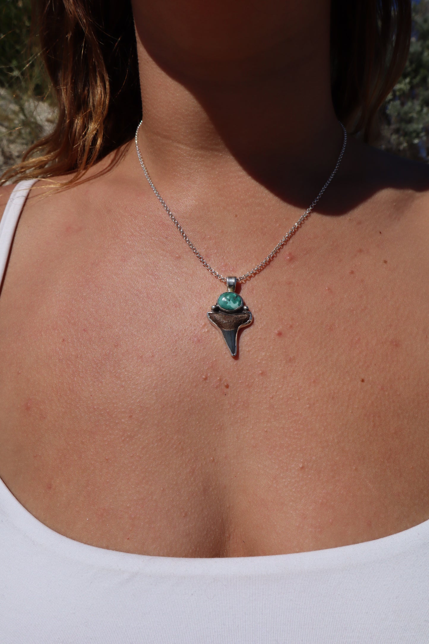 Turquoise x Shark Tooth Pendant