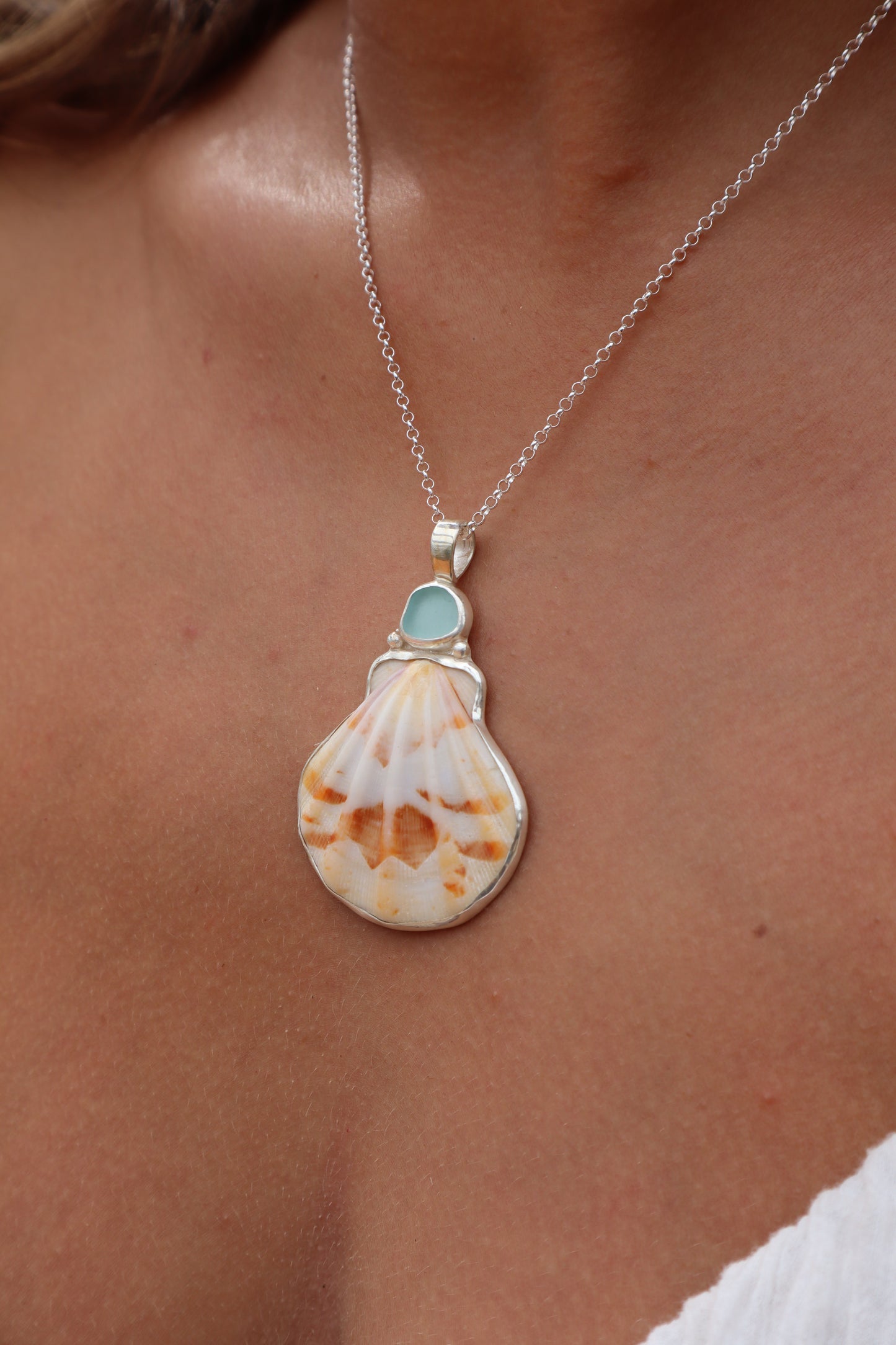 Sea Glass Sea Fan Pendant
