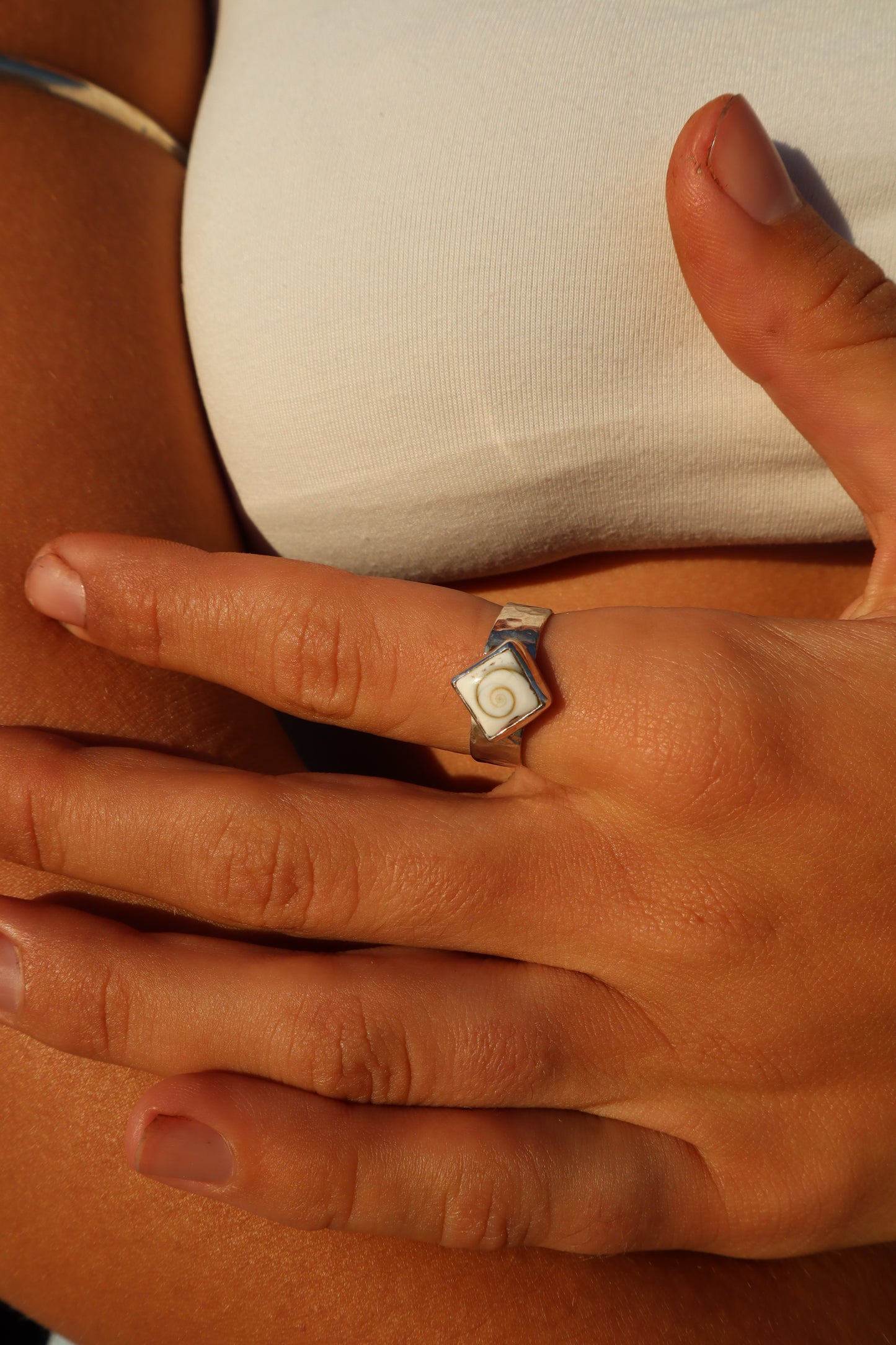 Diamond Operculum Ring SIZE O 1/2 - 7 1/2